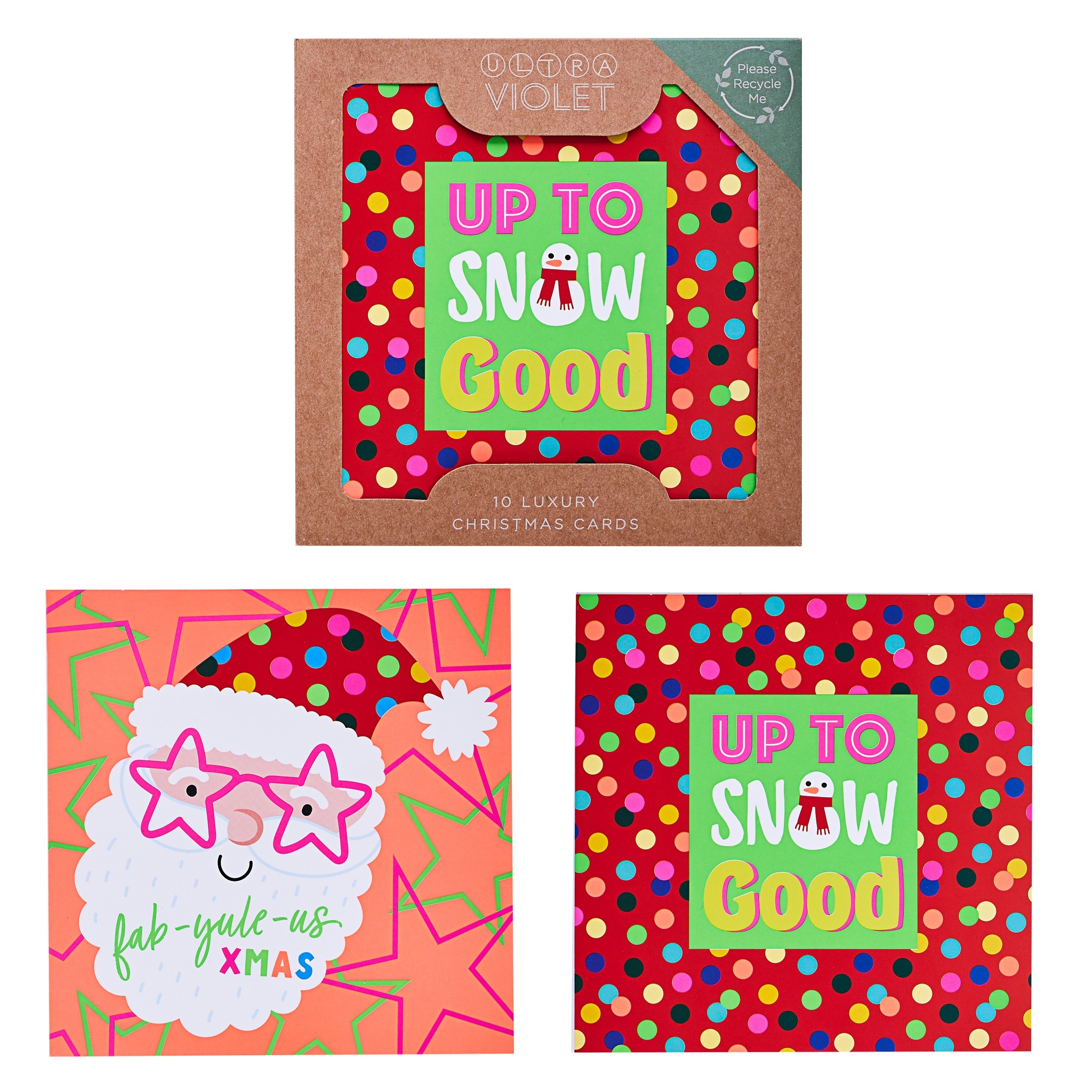 BOXED CARDS,Ultra Violet Snow Good 10`s 2 Assorted [Splittable]