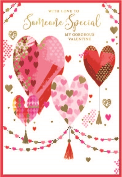 VALENTINE`S CARDS,Someone Special 6`s Heart Garlands