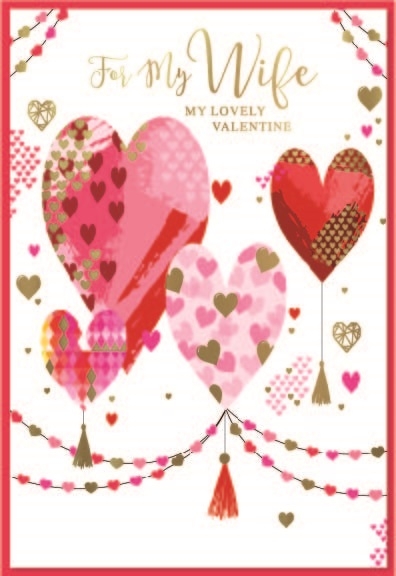 VALENTINE`S CARDS,Wife 6`s Heart Garlands