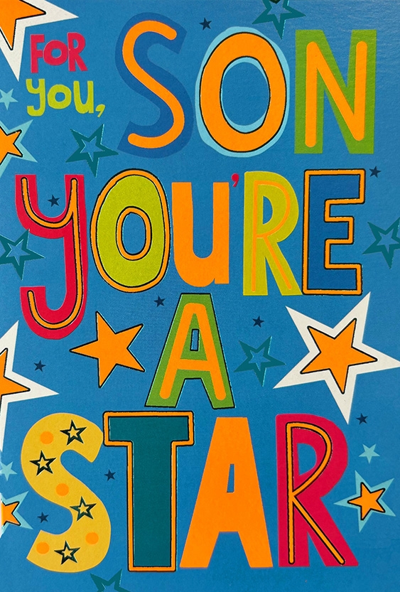BIRTHDAY CARDS,Neon,Son Starts & Text [Packs Only]