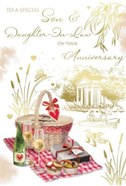 ANNIVERSARY CARDS, Son & Dau in Law Country Picnic [Packs Only]