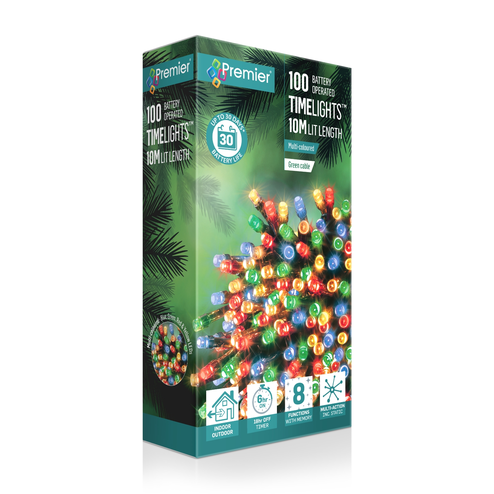 LIGHTS,LED Multi Action Multi Colour Battery Operated 100`s