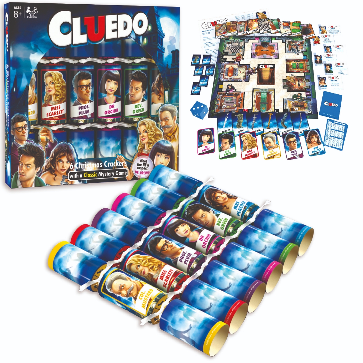 CRACKERS,30cm Cluedo 6`s FSC (Hasbro)