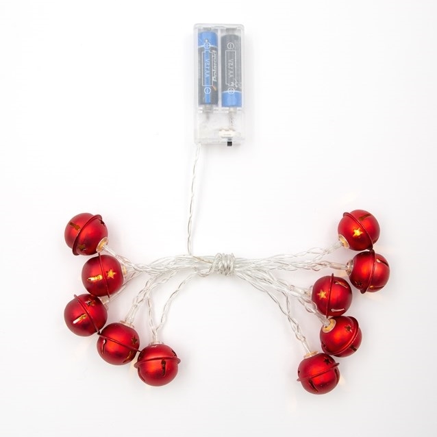 10 LED Red Bell String Lights [Packs Only]
