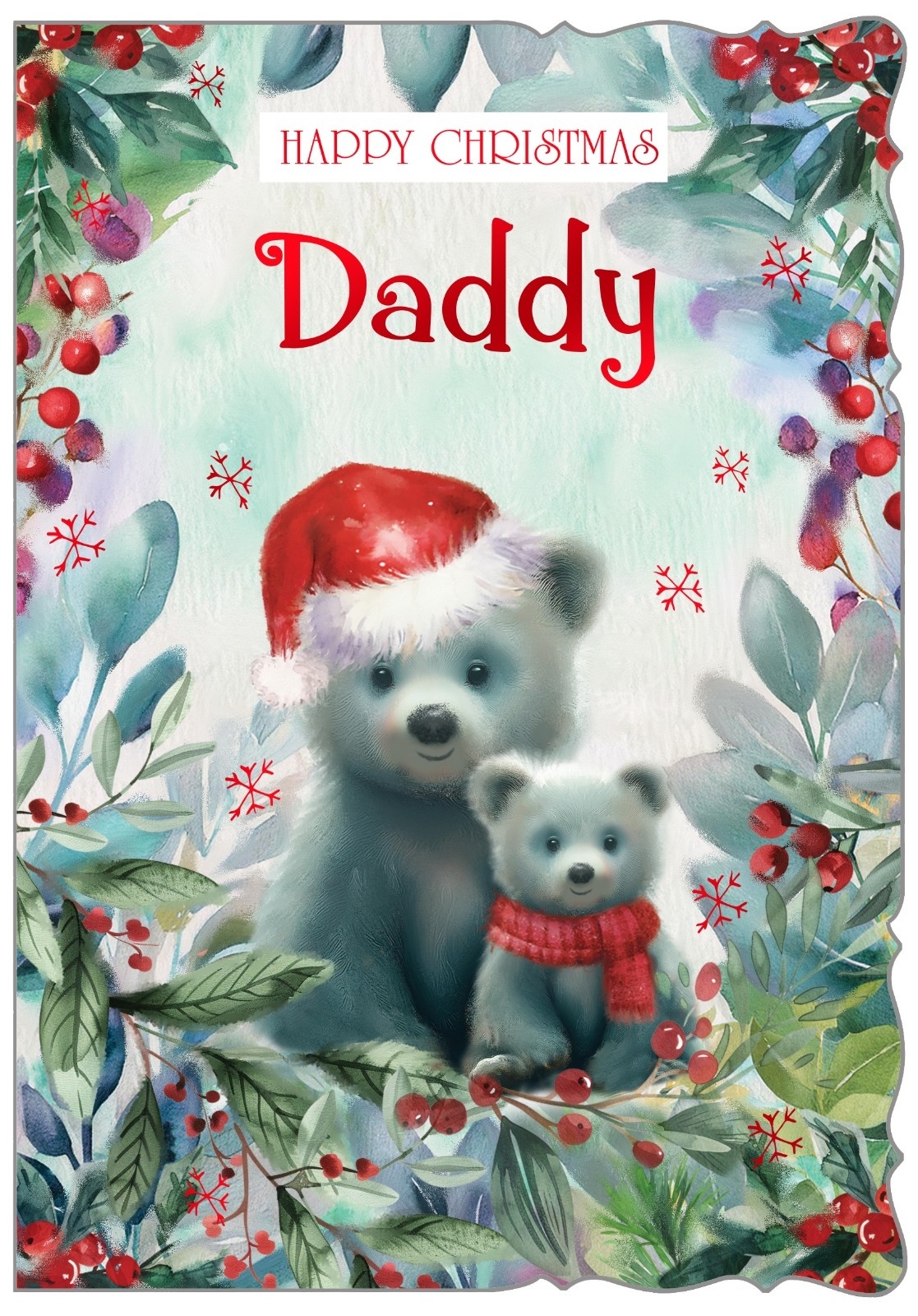 XMAS CARDS,Daddy, Bears in Hat & Scarf [Packs Only]