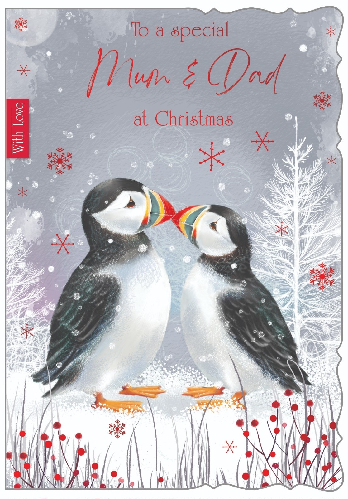 XMAS CARDS,Mum & Dad, Puffins [Packs Only]