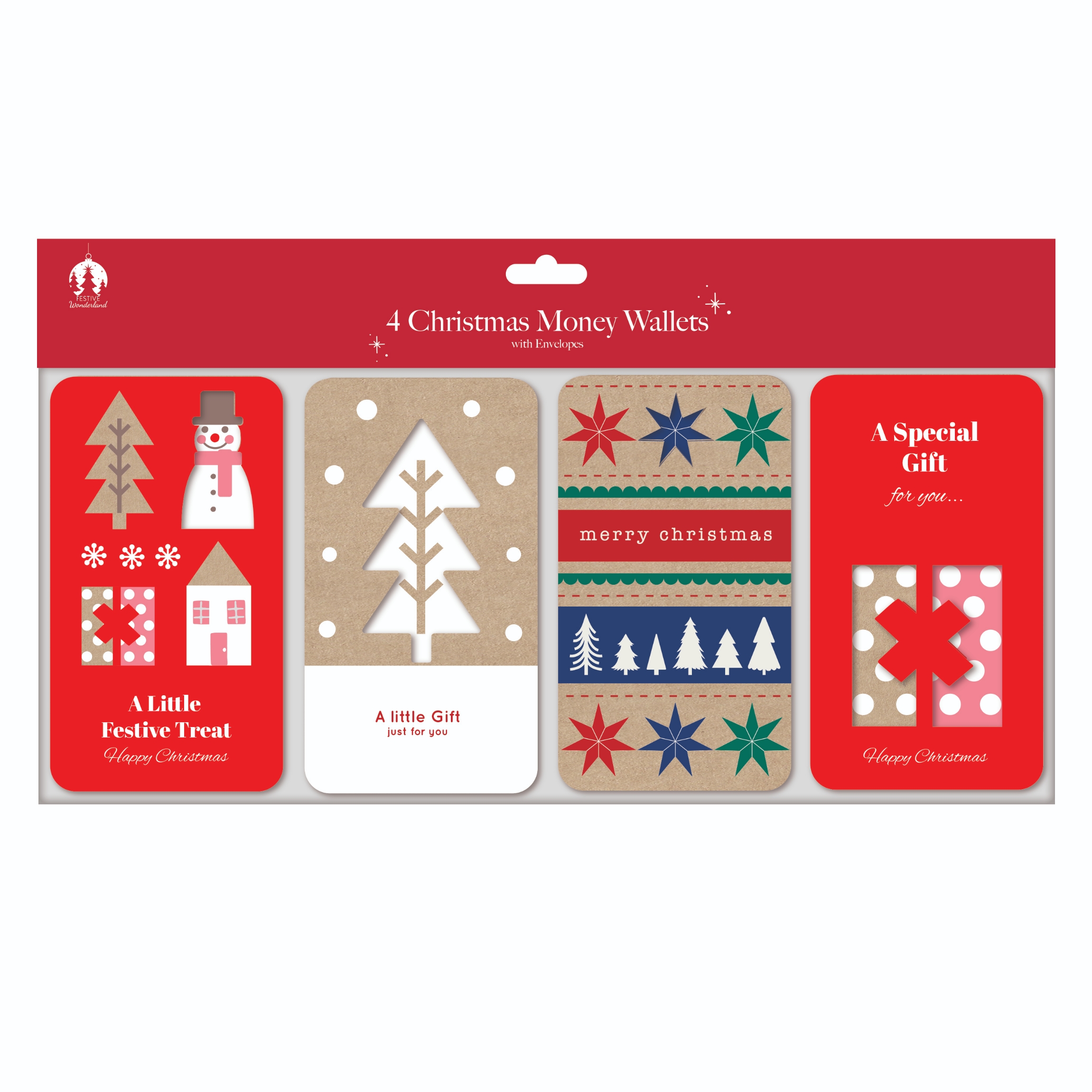 XMAS MONEY WALLETS,Kraft 4`s [Packs Only]