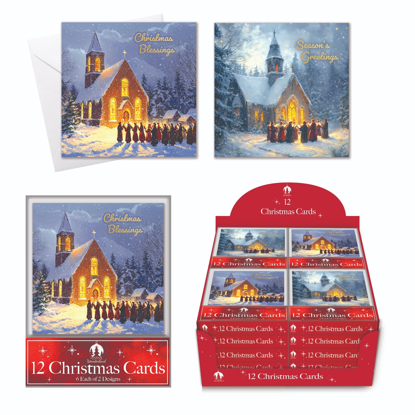 BOXED CARDS,Religious Square 12`s CDU [Splittable]