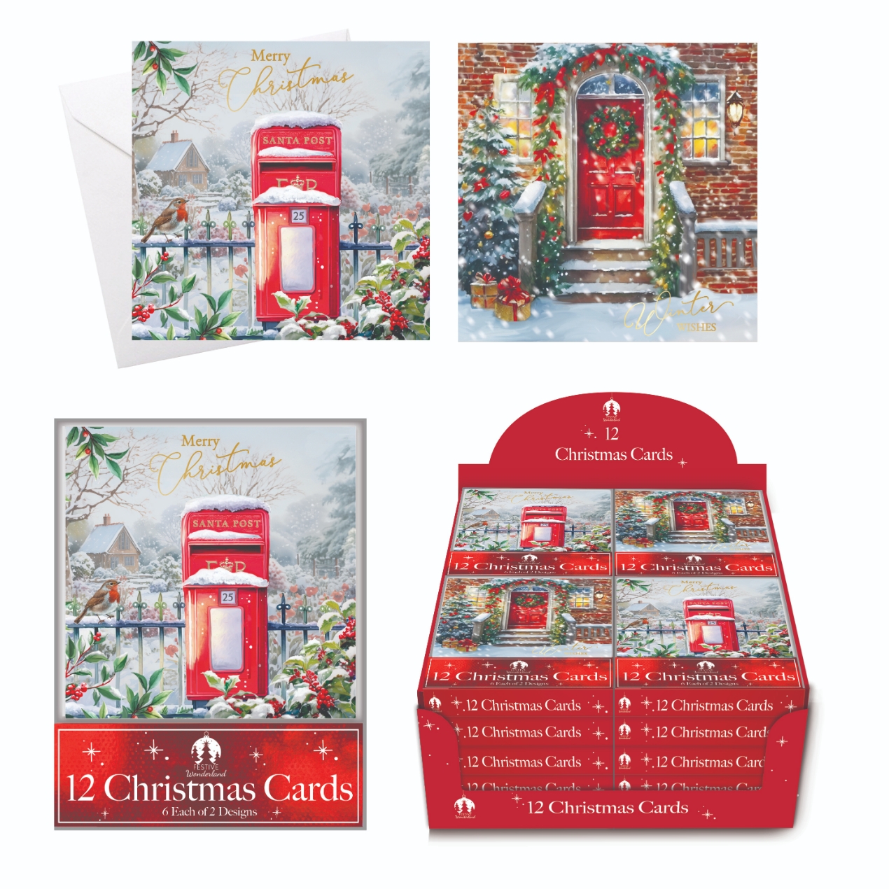 BOXED CARDS,Post Box & Door 12`s CDU [Splittable]