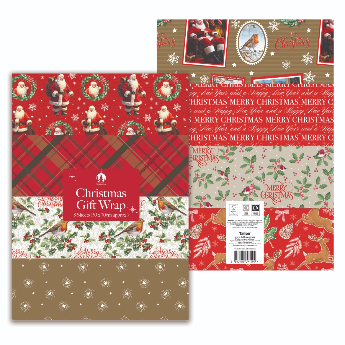 XMAS WRAP,Shingle Sheets Traditional 8`s [Splittable]