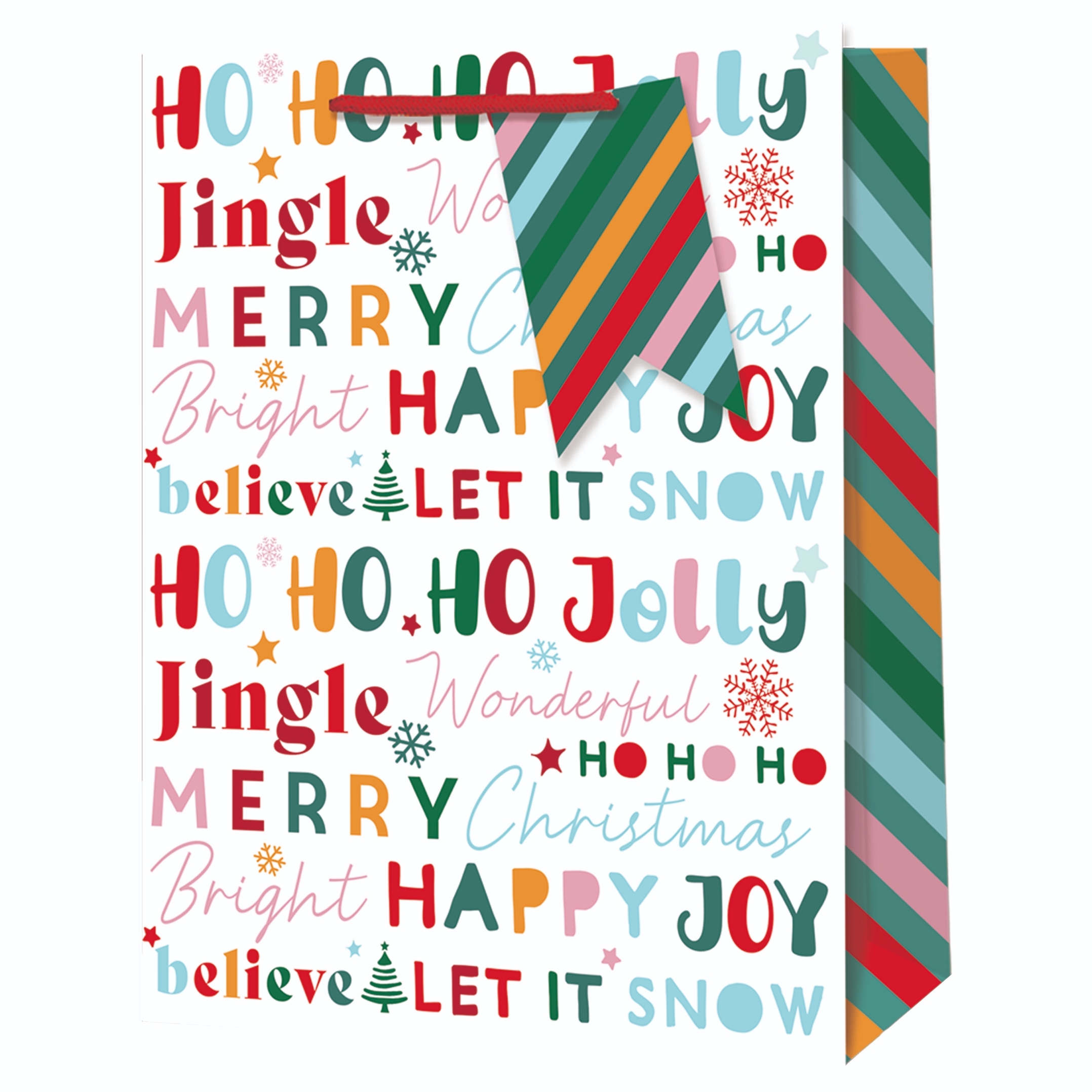 GIFT BAG,Jolly Text (Super Jumbo) [Packs Only]