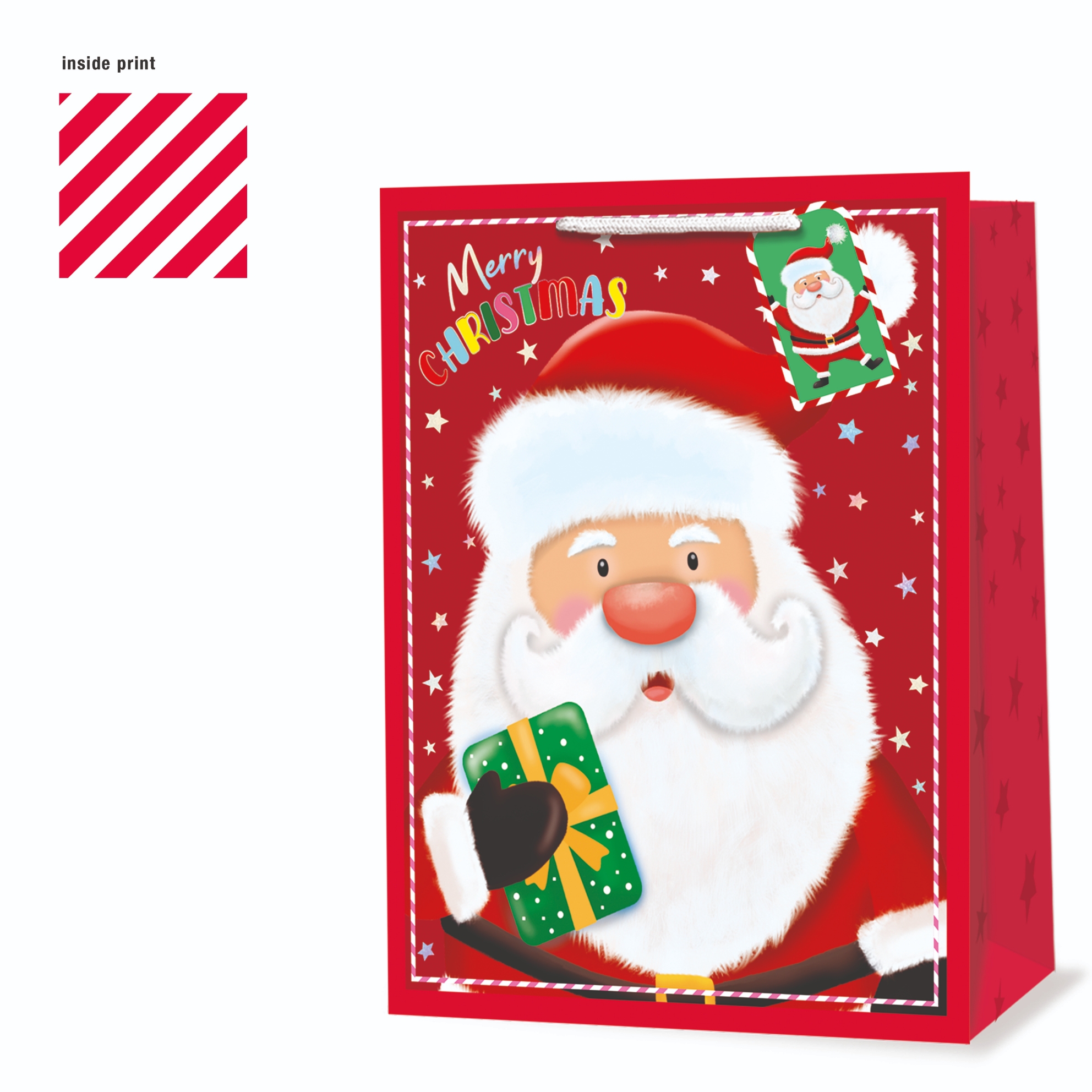 GIFT BAG,Cute Santa (Extra Large) [Packs Only]