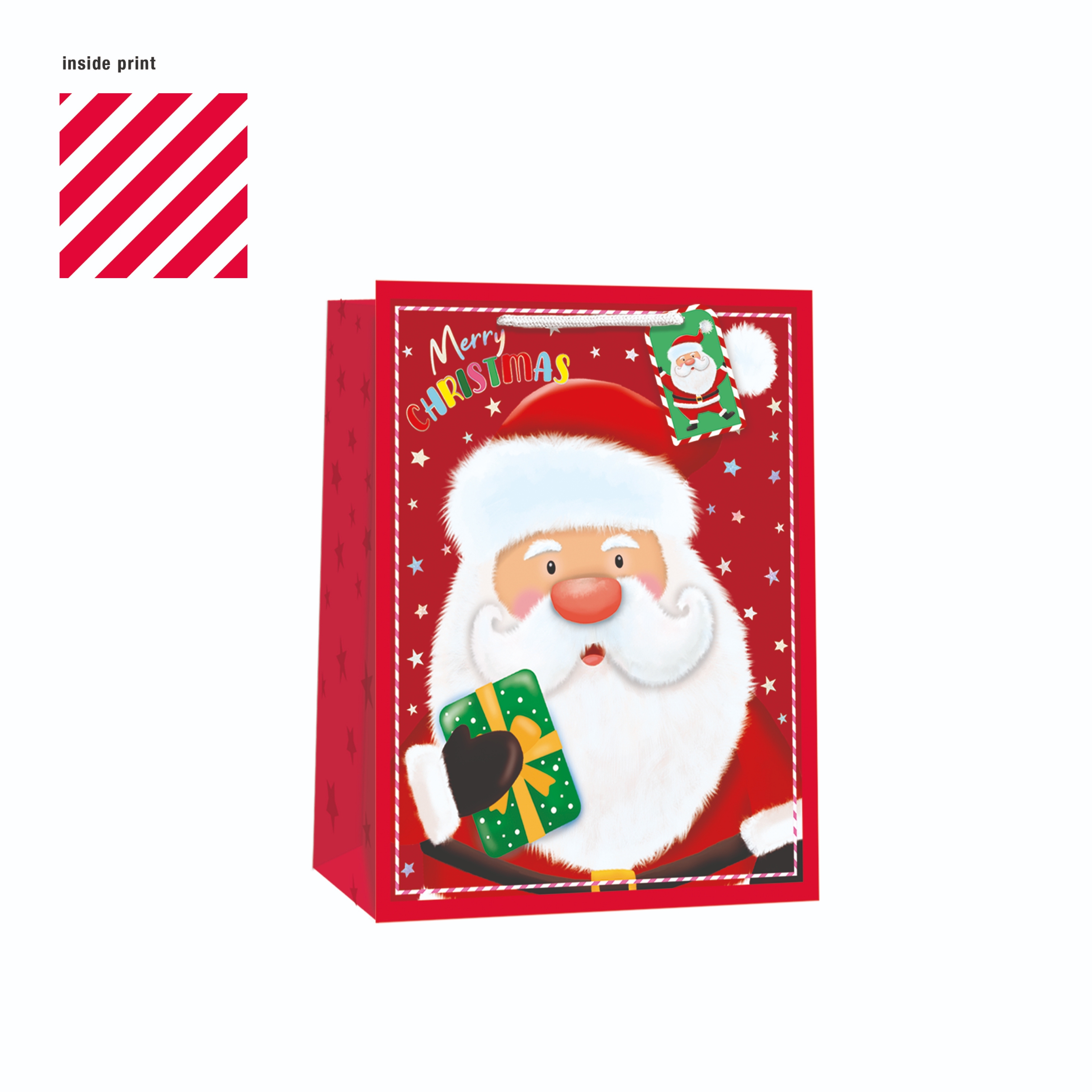 GIFT BAG,Cute Santa (Large) [Packs Only]