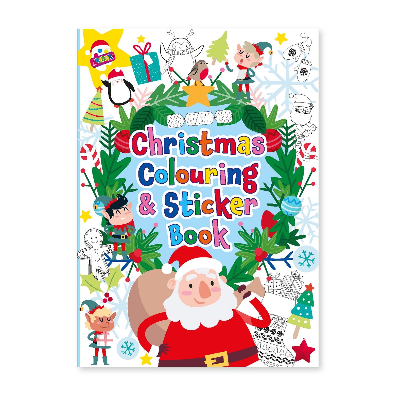 XMAS COLOURING BOOK,with Stickers A3 [Packs Only]