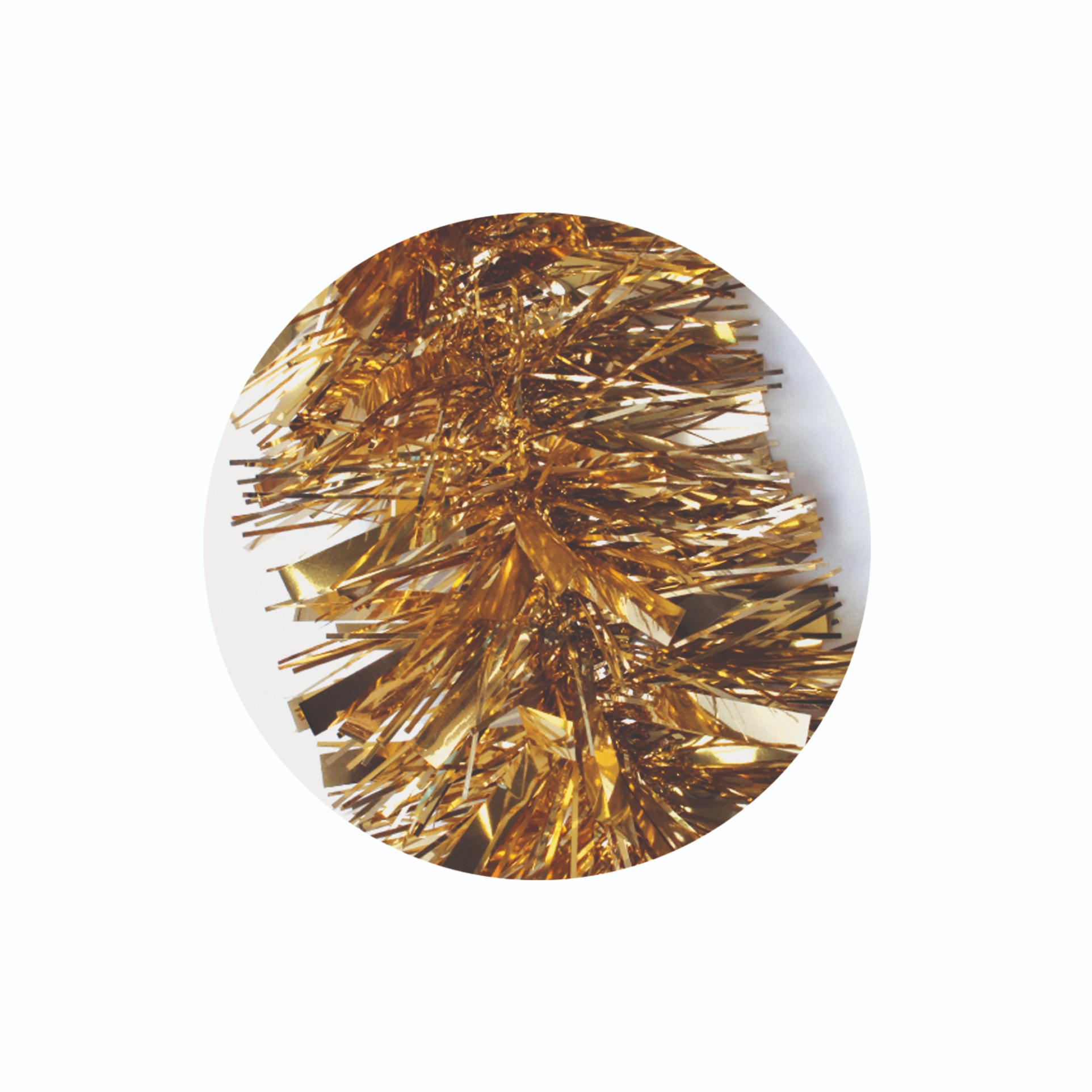 TINSEL,Gold 6ply 100mm x 2m [Packs Only]