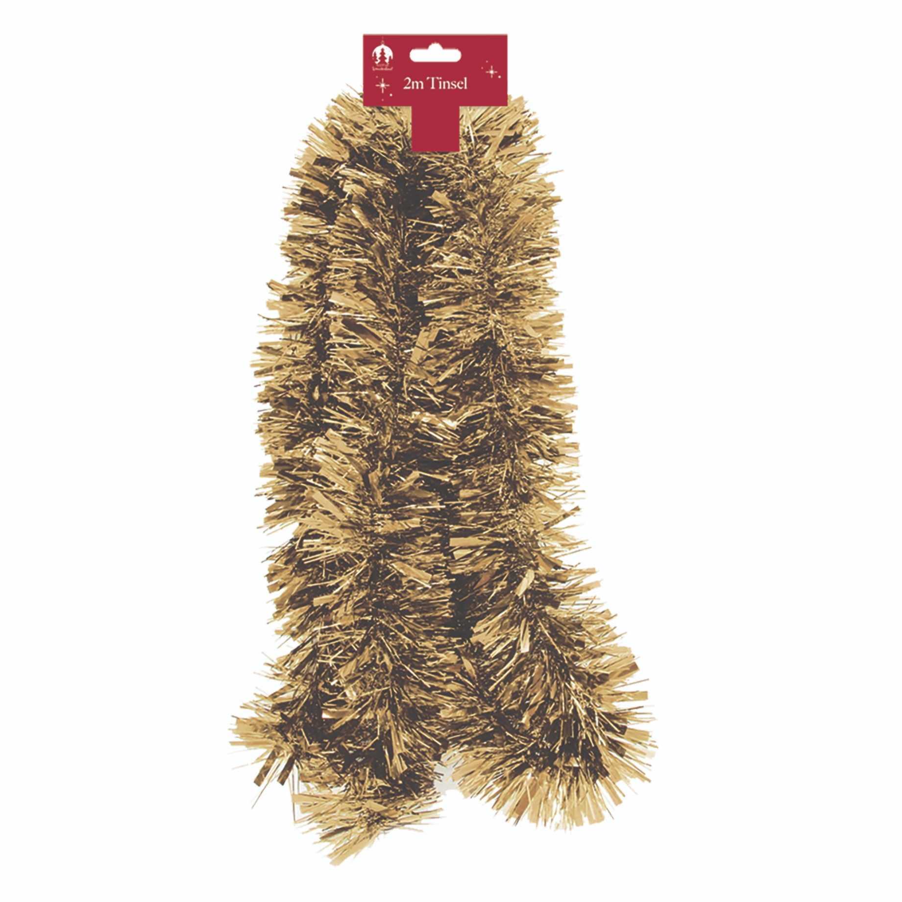 TINSEL,Gold 6ply 100mm x 2m [Packs Only]