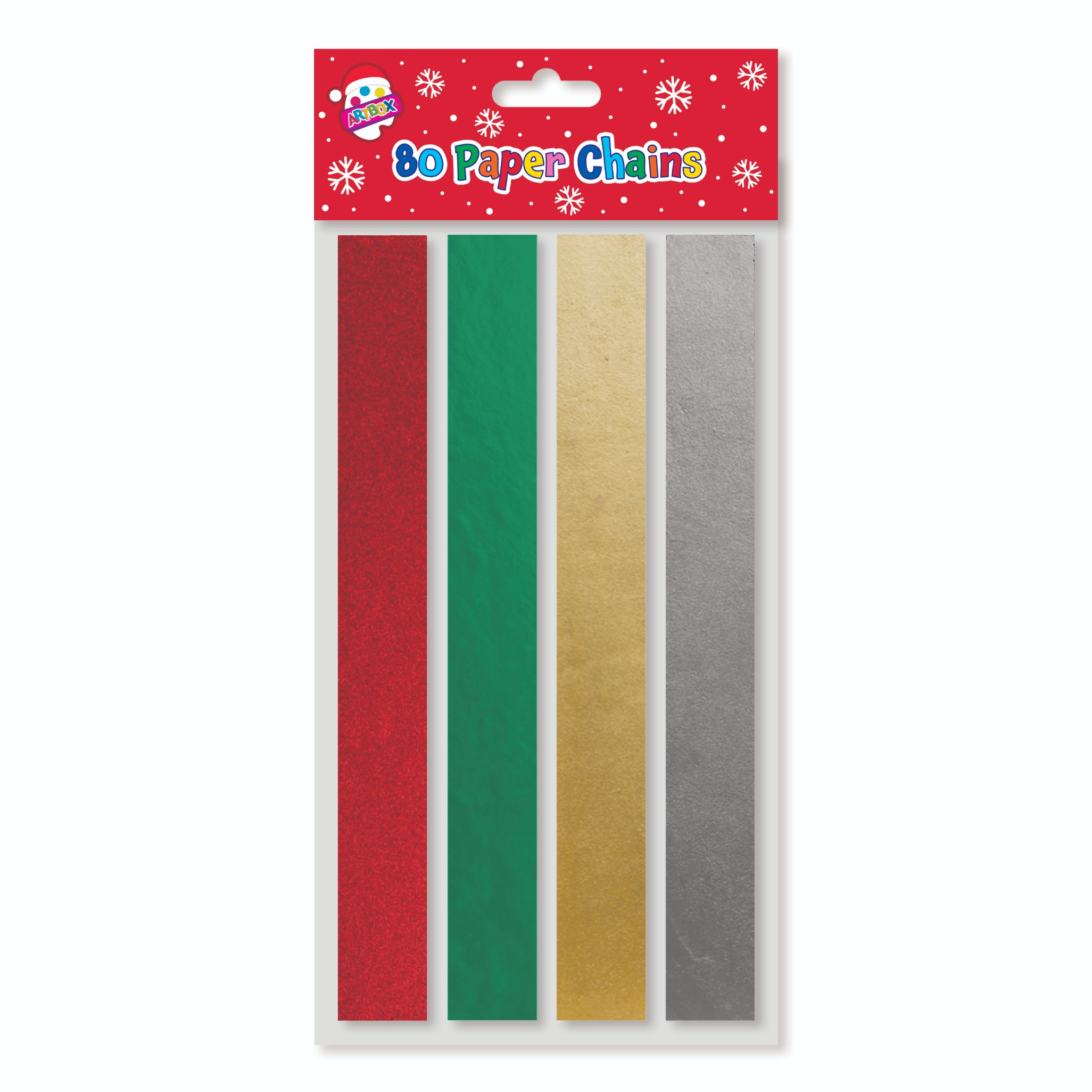 PAPER CHAINS,Foil Party Self Adhesive,80`s H/pk CDU [Packs Only]