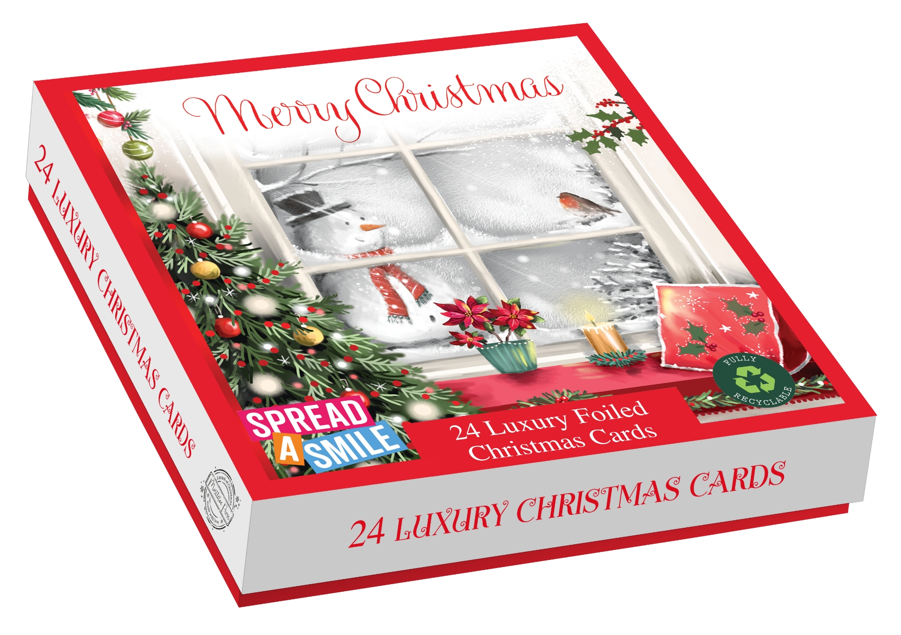 BOXED CARDS,Luxury,Home For Christmas 24`s (Bulk) [Packs Only]