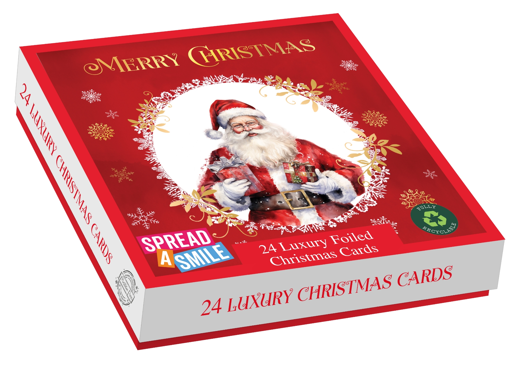 BOXED CARDS,Luxury,Santa`s Here 24`s [Splittable]