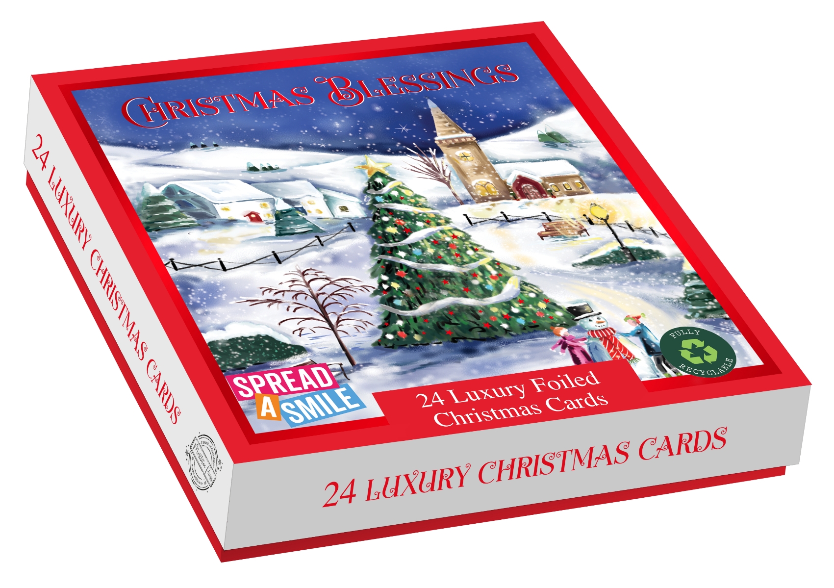 BOXED CARDS,Luxury,Winter Blessings 24`s [Splittable]