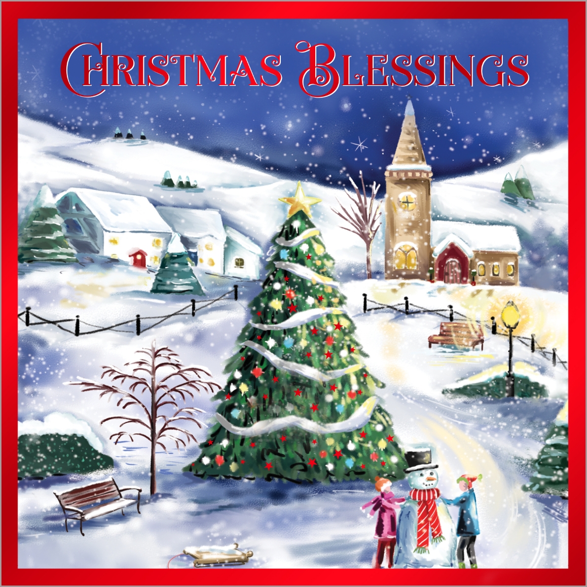 BOXED CARDS,Luxury,Winter Blessings 24`s [Splittable]