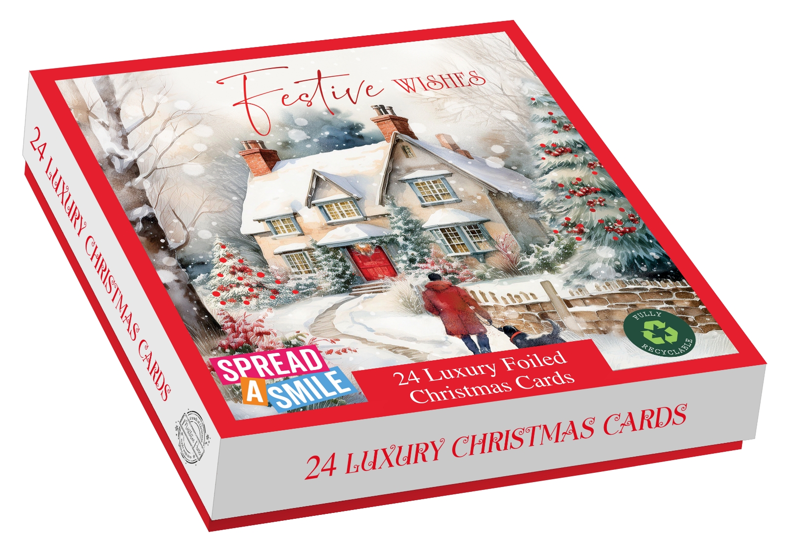 BOXED CARDS,Luxury,A Winter Walk 24`s [Splittable]
