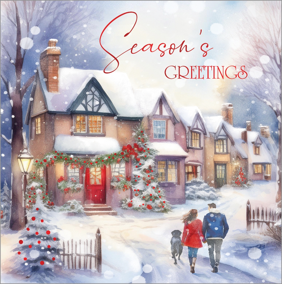BOXED CARDS,Luxury,A Winter Walk 24`s [Splittable]
