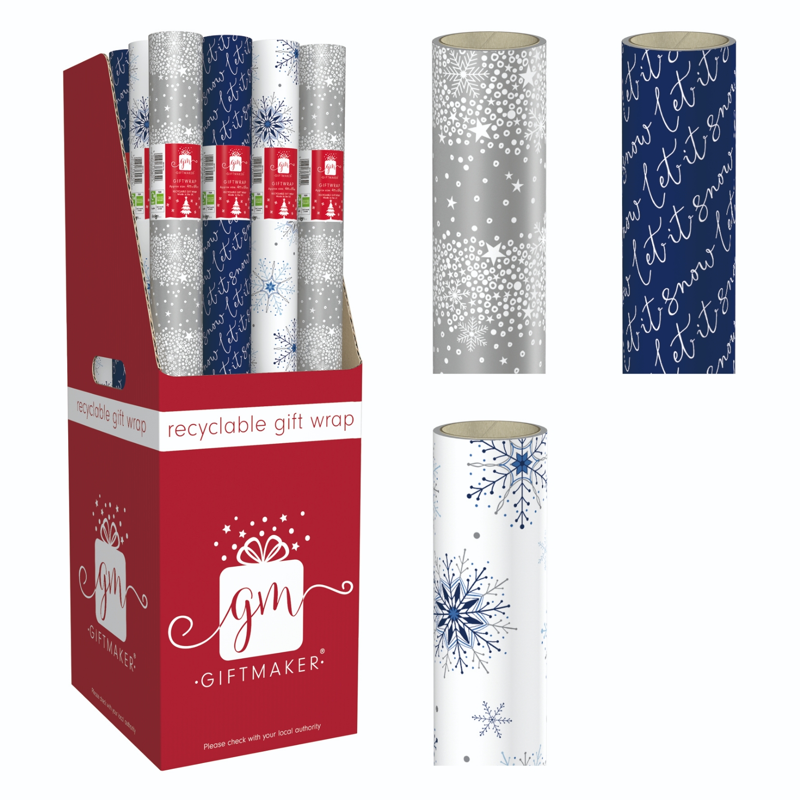 XMAS ROLLWRAP,4m Midnight Blue FDU [Packs Only]