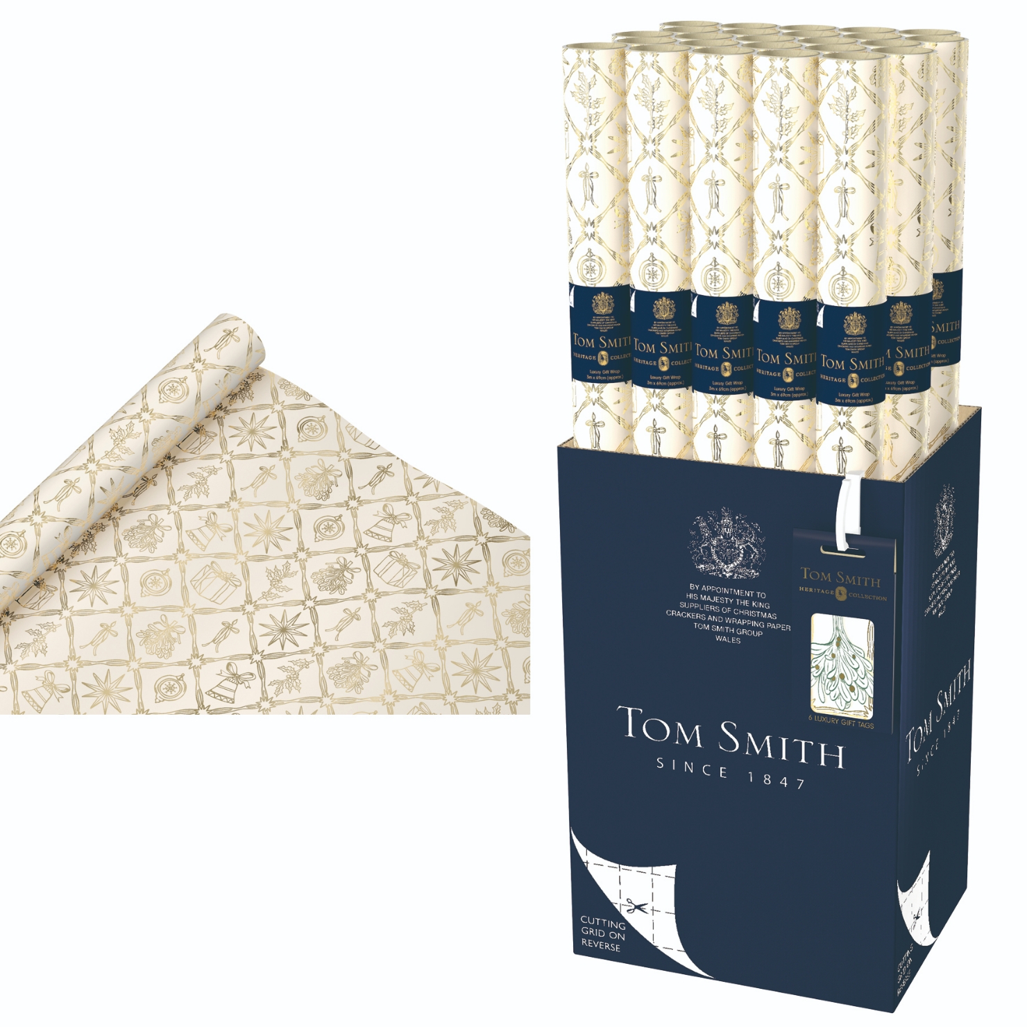 XMAS ROLLWRAP,3m Luxury Kraft Christmas Town [Packs Only]
