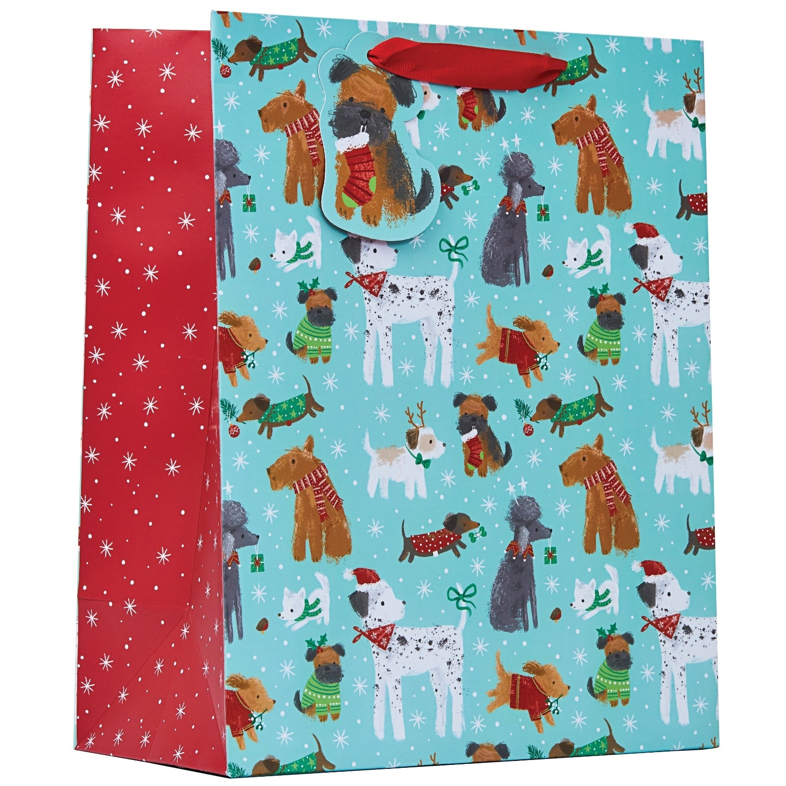 GIFT BAG,Christmas Pups (Large) [Packs Only]