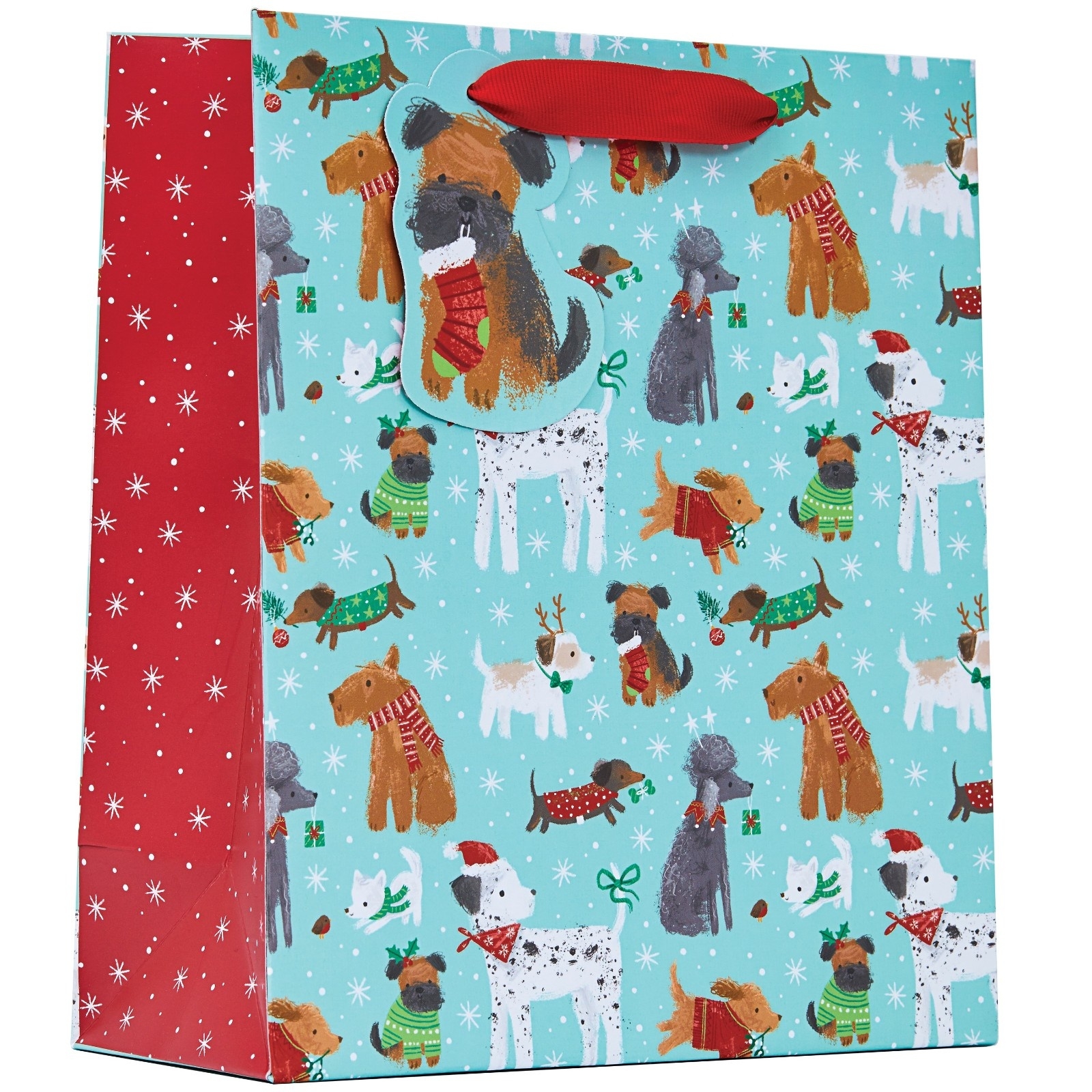 GIFT BAG,Christmas Pups (Medium) [Packs Only]