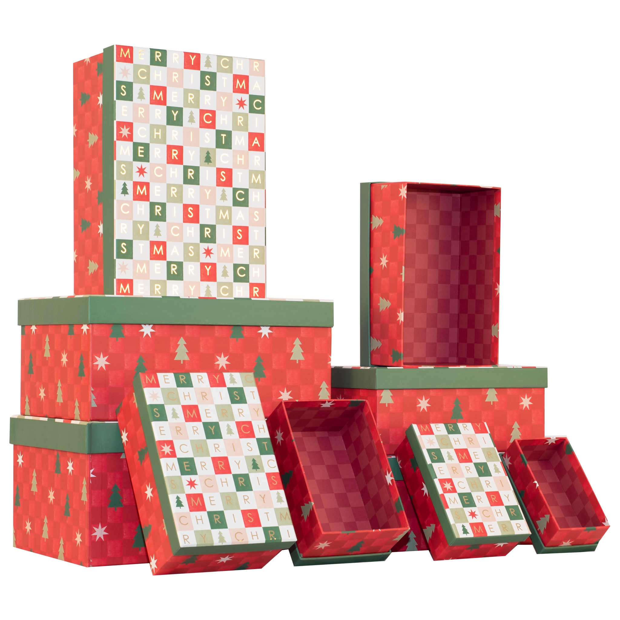 GIFT BOX,Christmas Grid 10`s