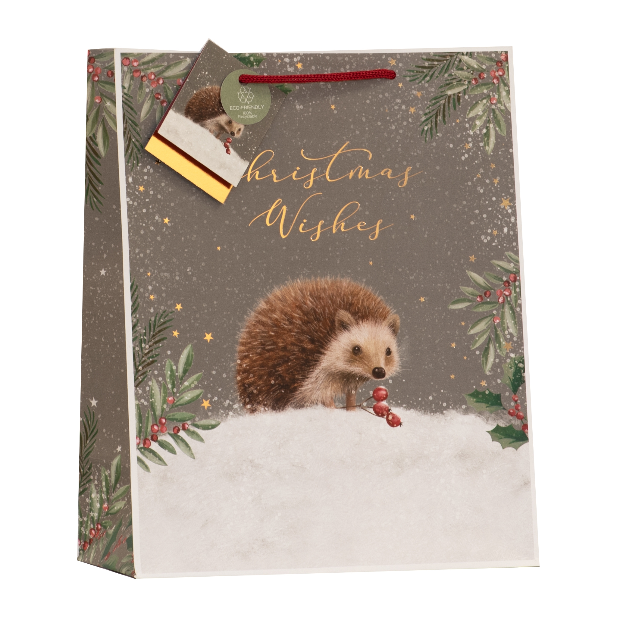 GIFT BAG,Christmas Hedgehog (Large) [Packs Only]