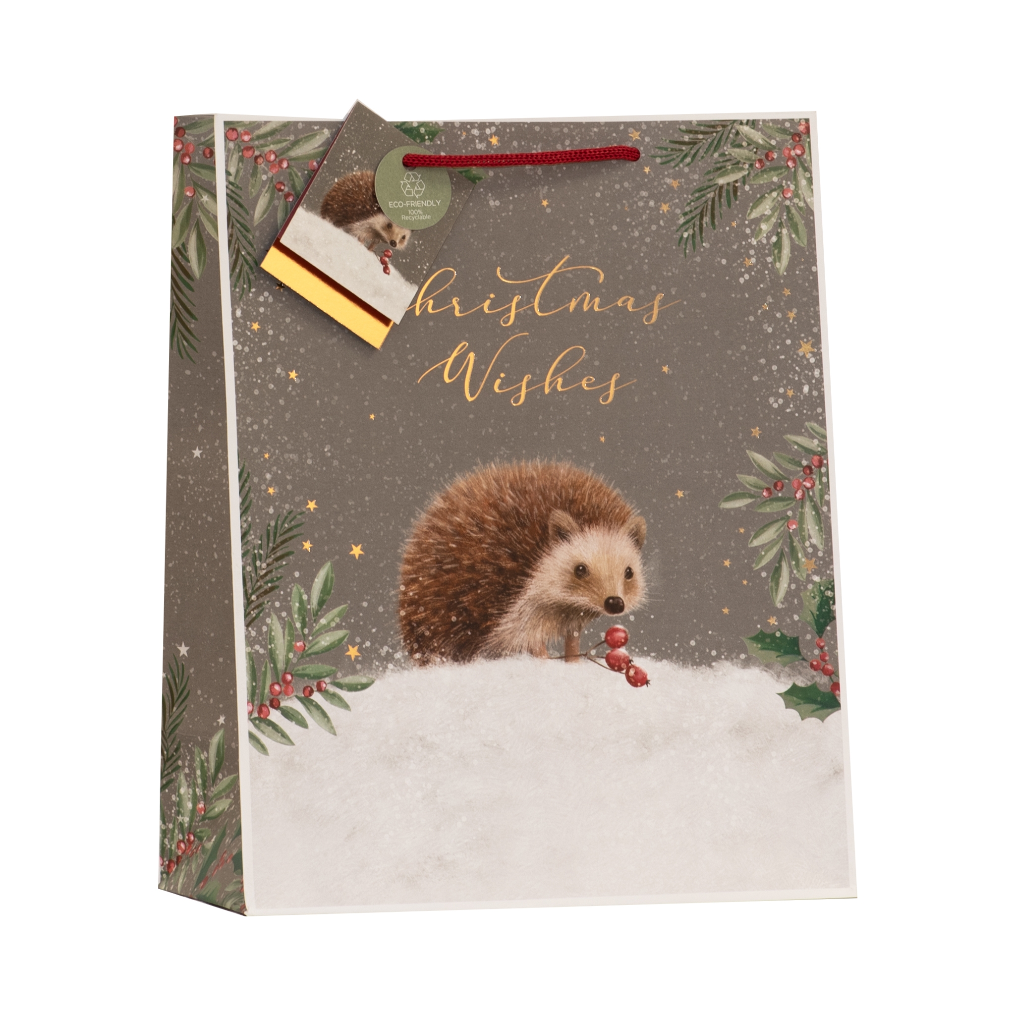 GIFT BAG,Christmas Hedgehog (Medium) [Packs Only]