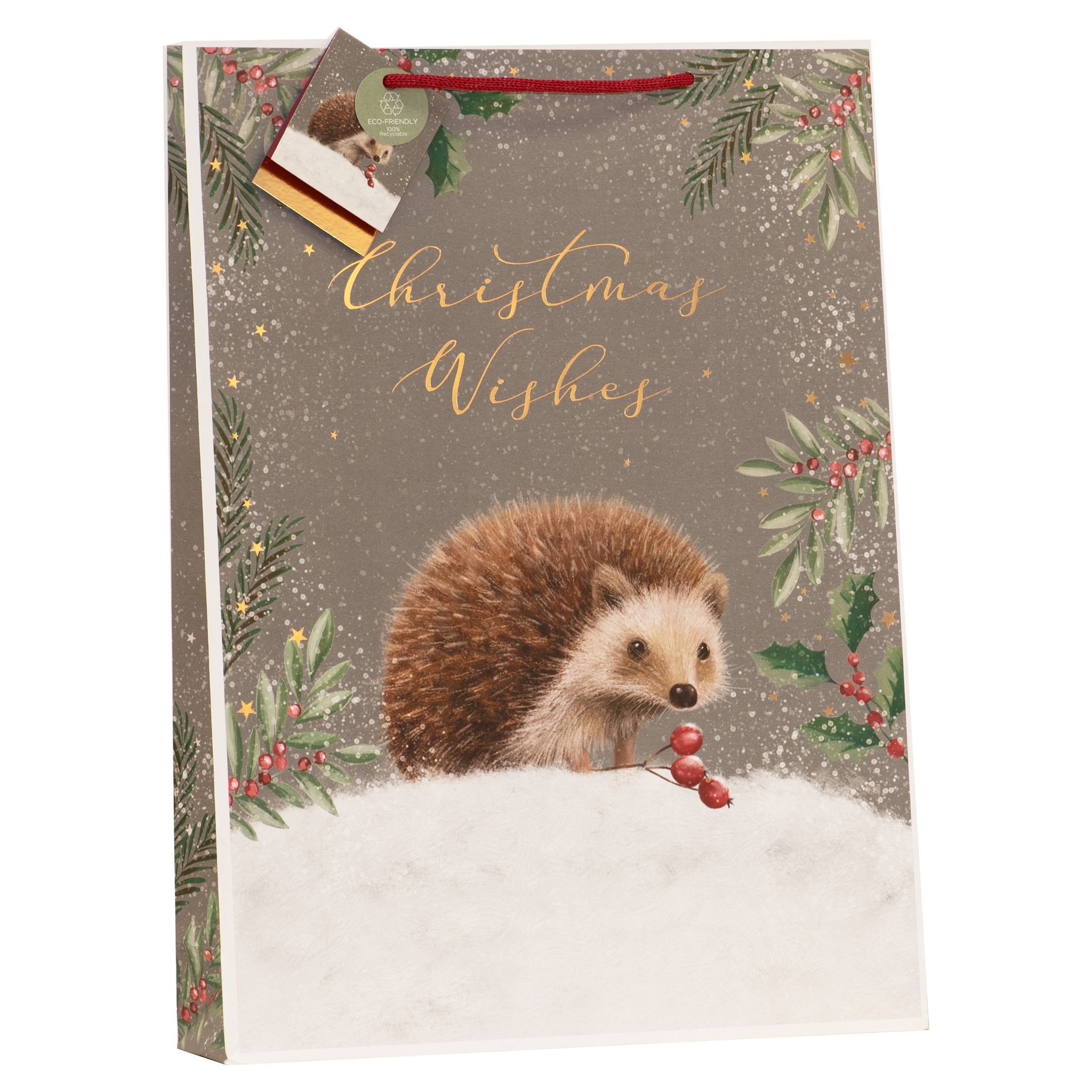 GIFT BAG,Christmas Hedgehog (Extra Large) [Packs Only]