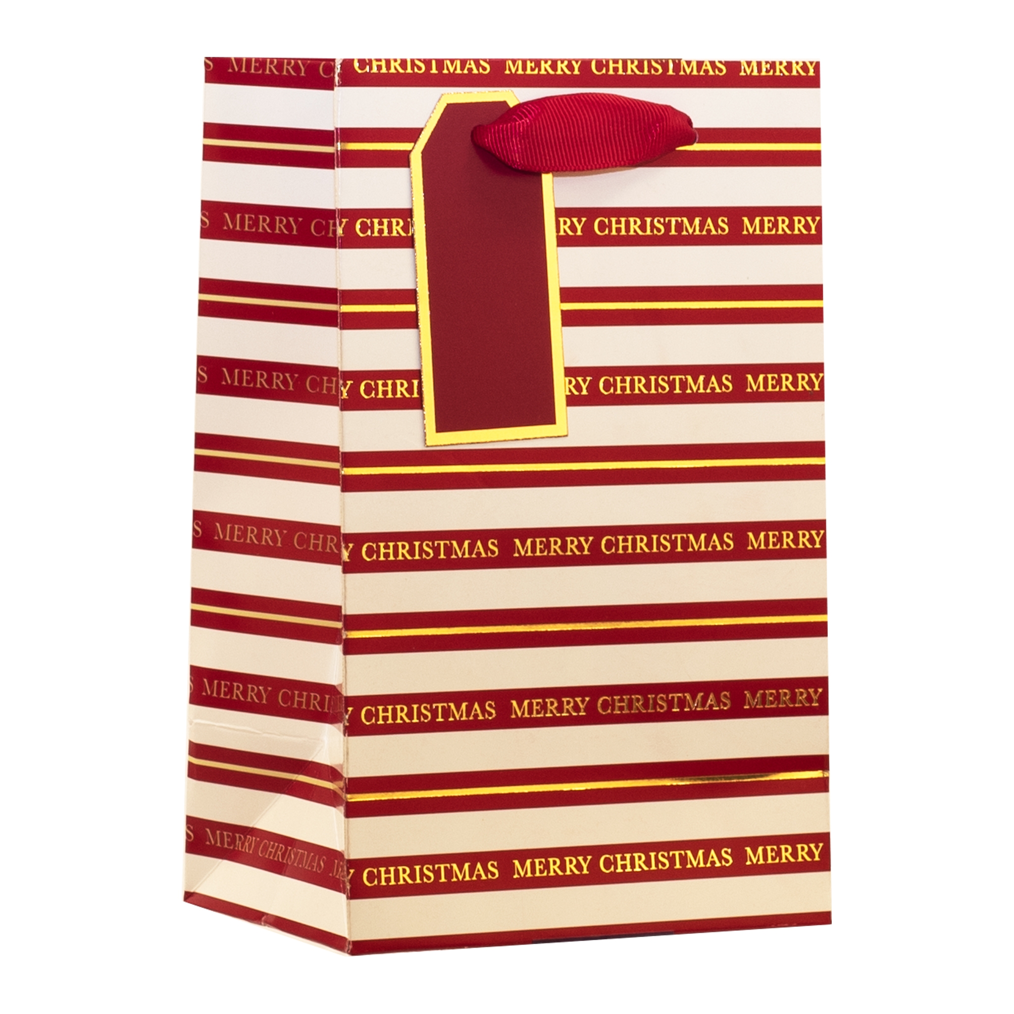 GIFT BAG,Christmas Stripe (Small) [Packs Only]