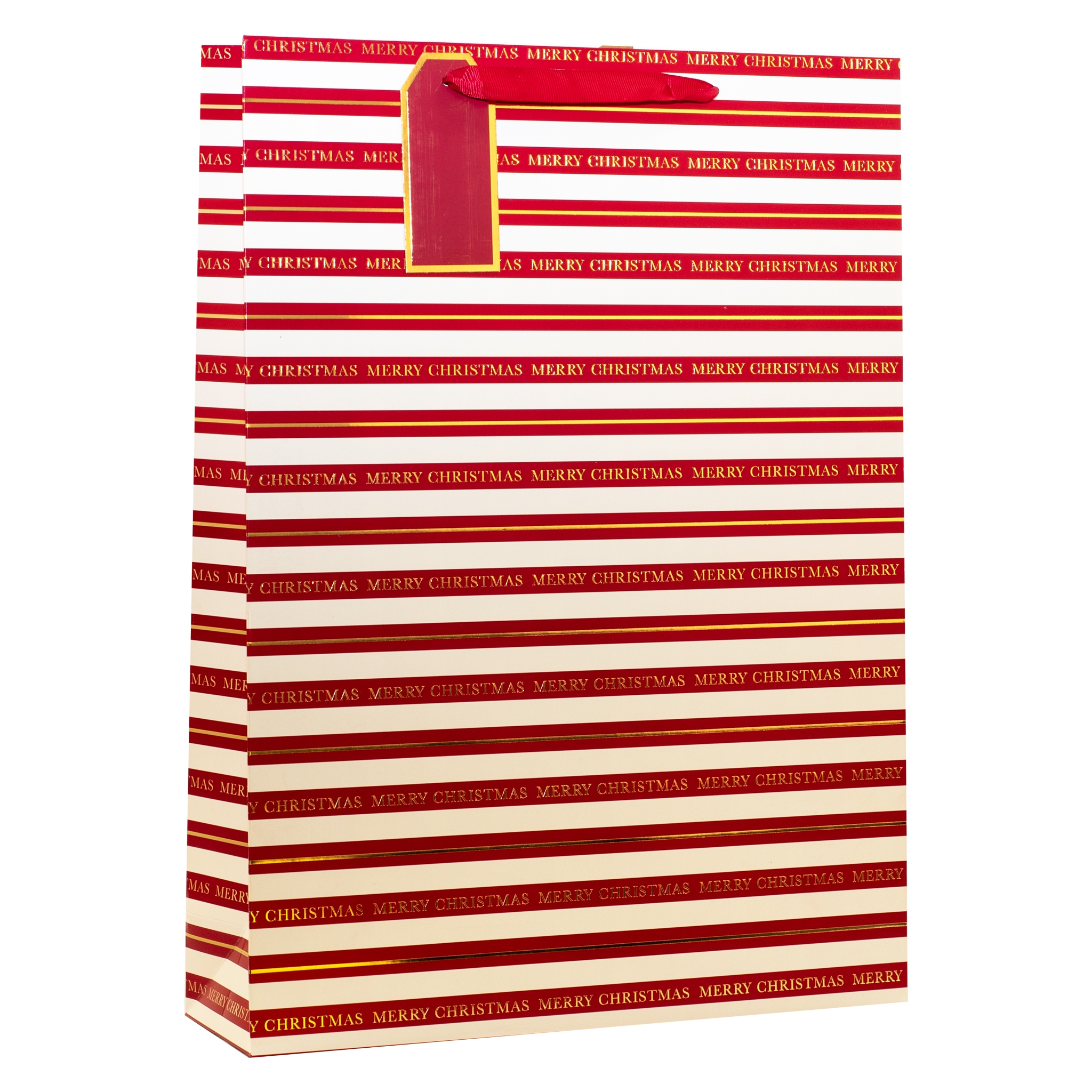 GIFT BAG,Christmas Stripe (Extra Large) [Packs Only]