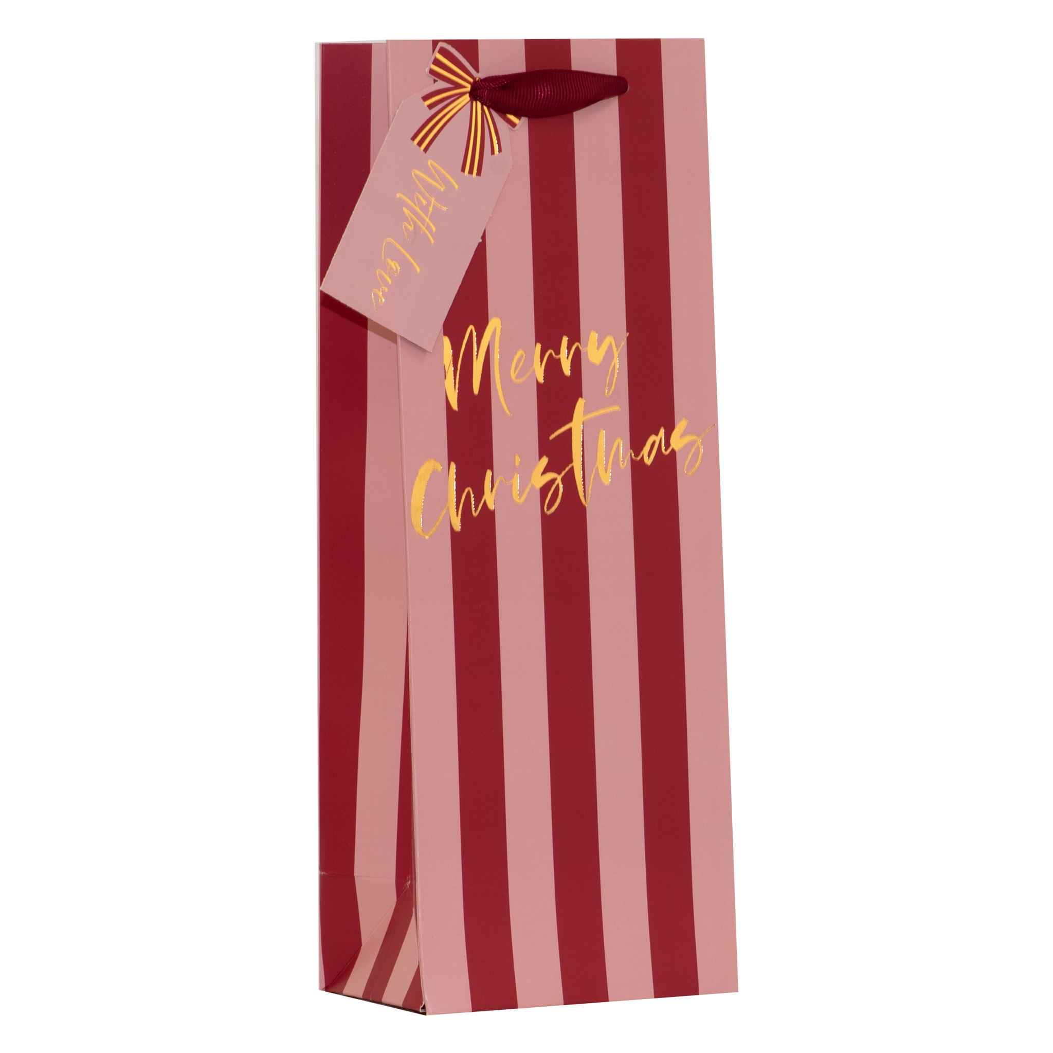 GIFT BAG,Pink Stripe (Bottle) [Packs Only]