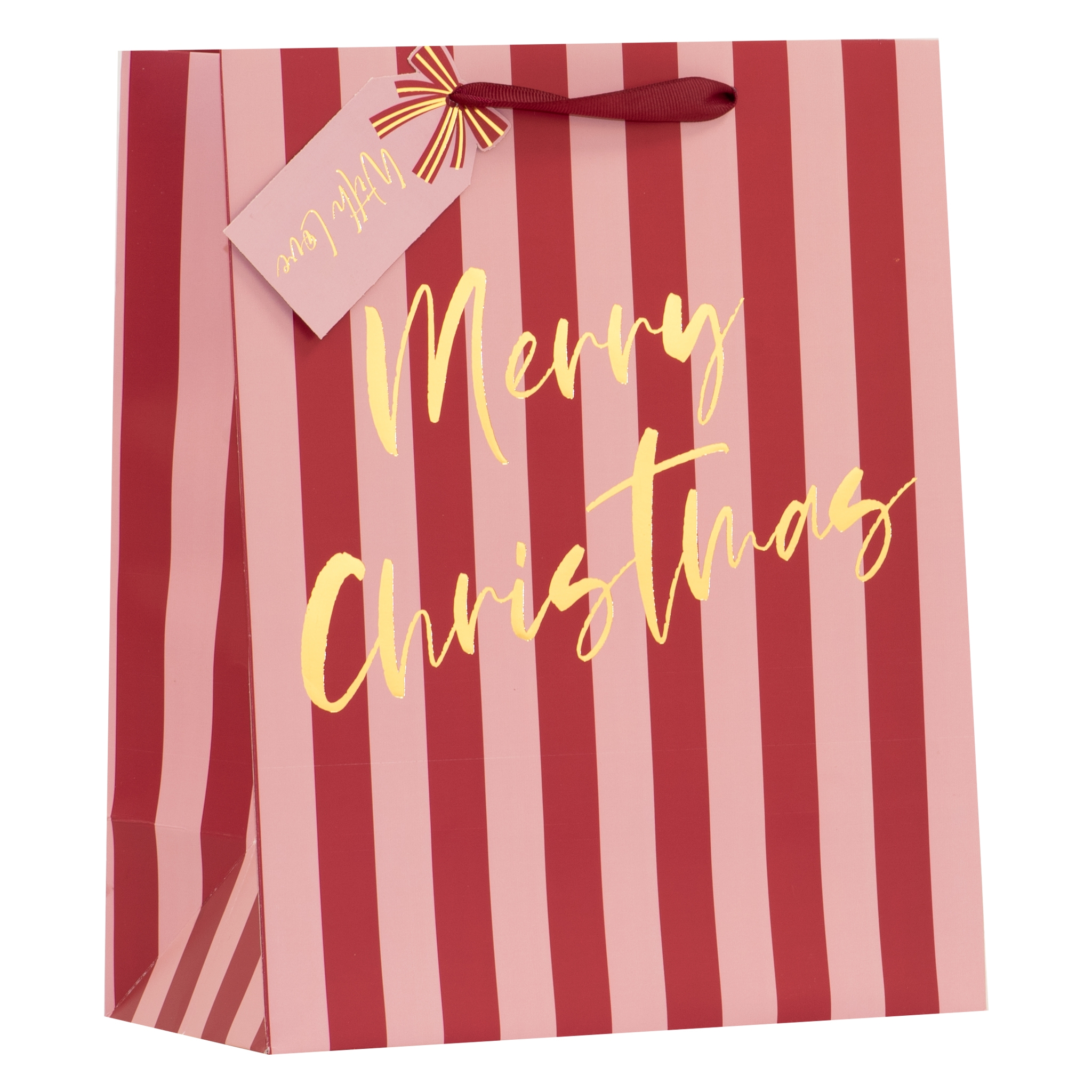 GIFT BAG,Pink Stripe (Large) [Packs Only]