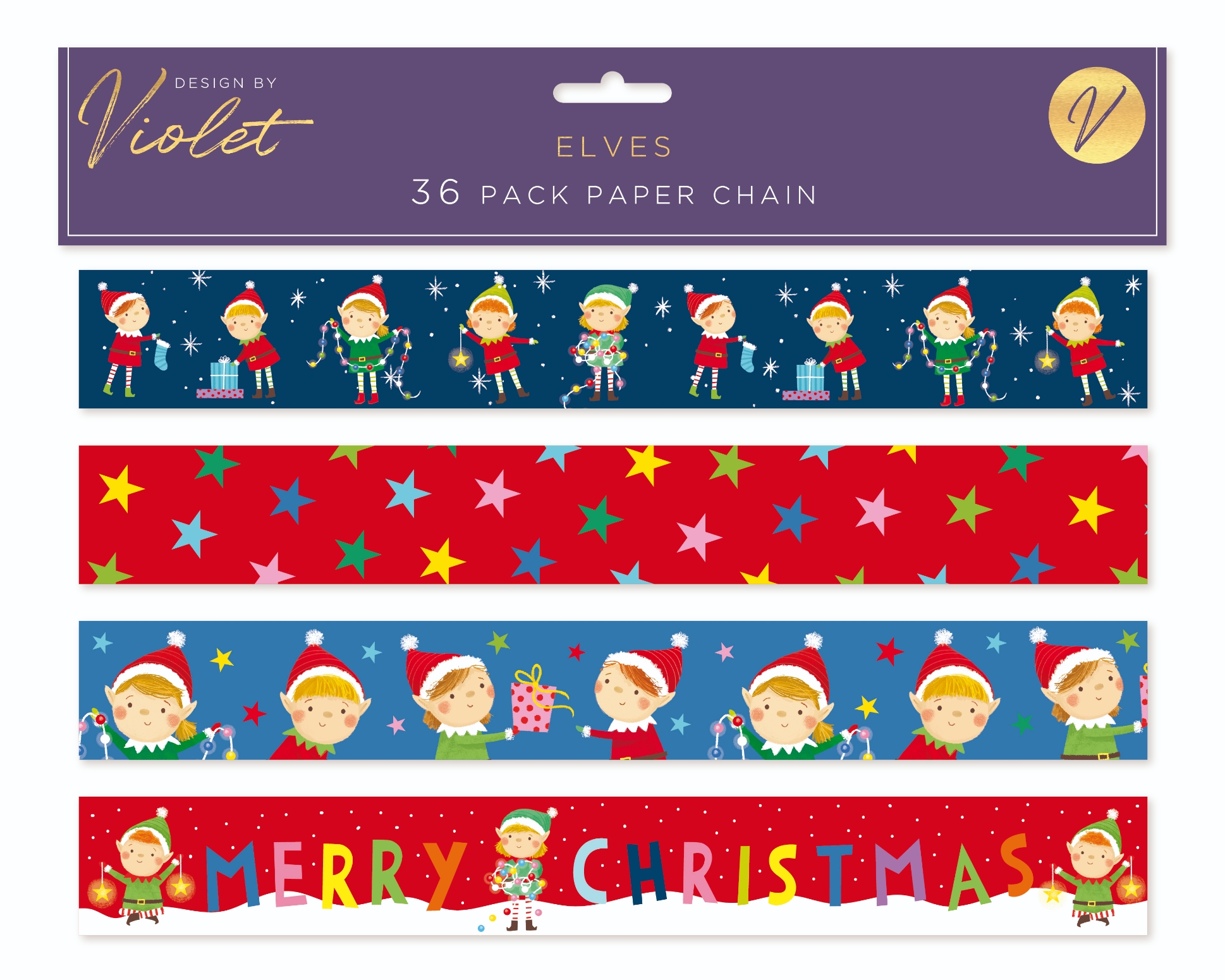 PAPER CHAINS,Elves 36`s H/pk [Packs Only]