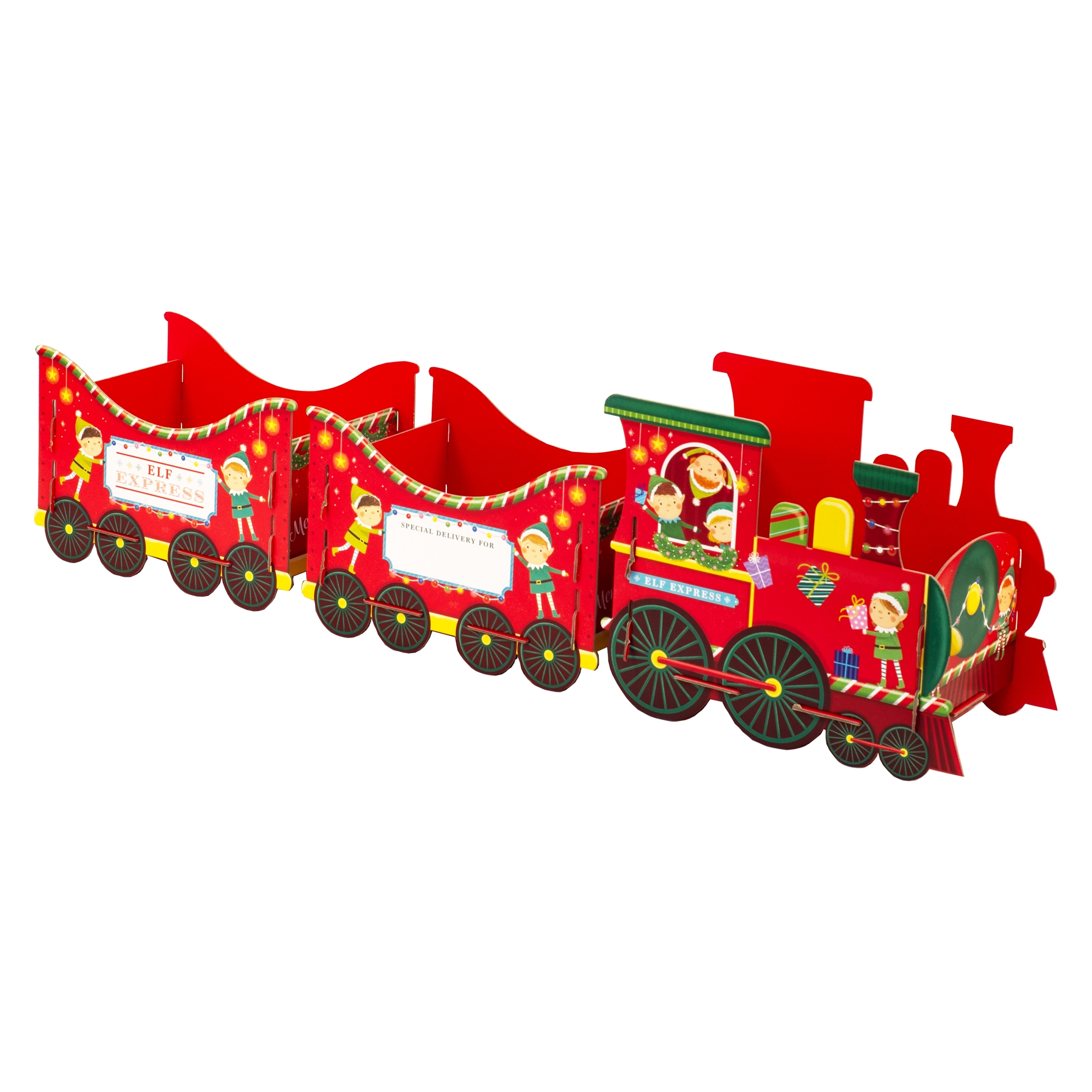 GIFT BOX,Elves Train Small With Stickers