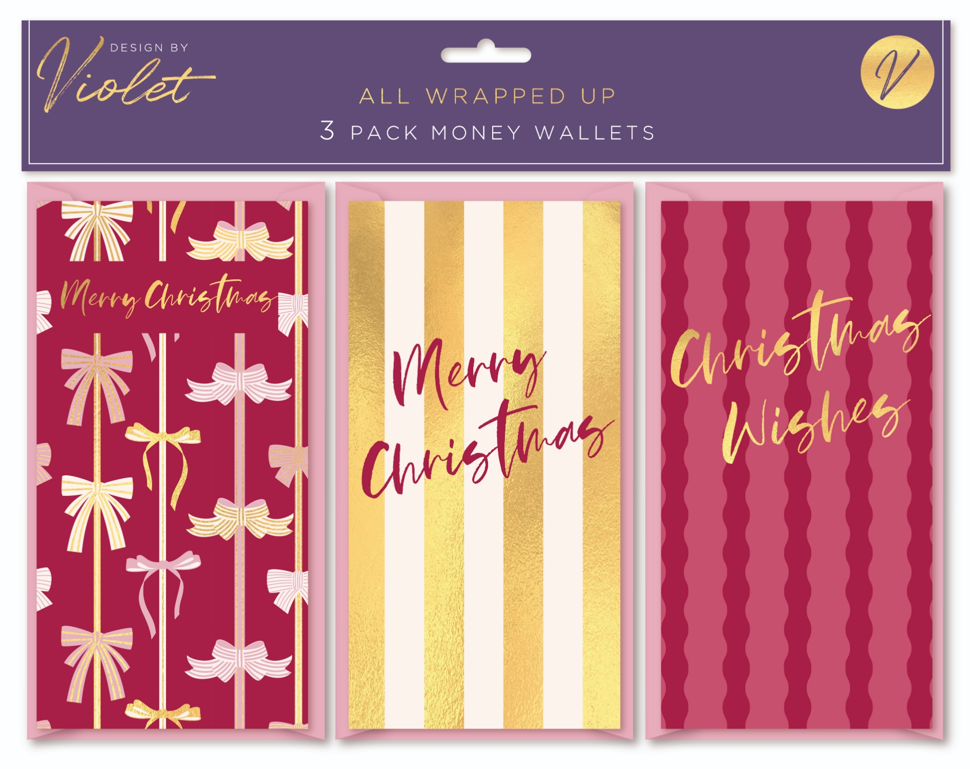 XMAS MONEY WALLETS,All Wrapped Up 3`s [Packs Only]