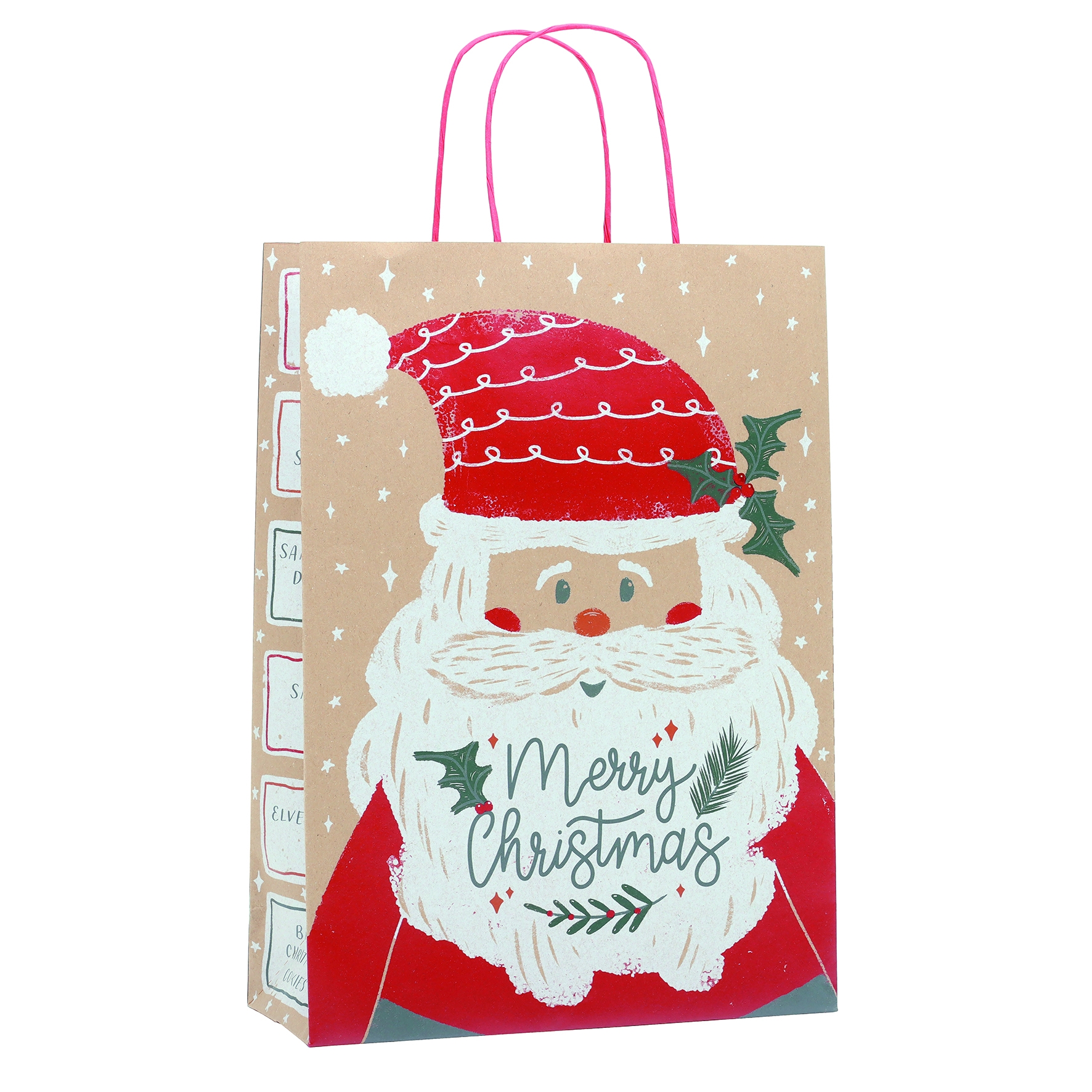 GIFT BAG,Festive Santa (Large) Recylcable [Packs Only]