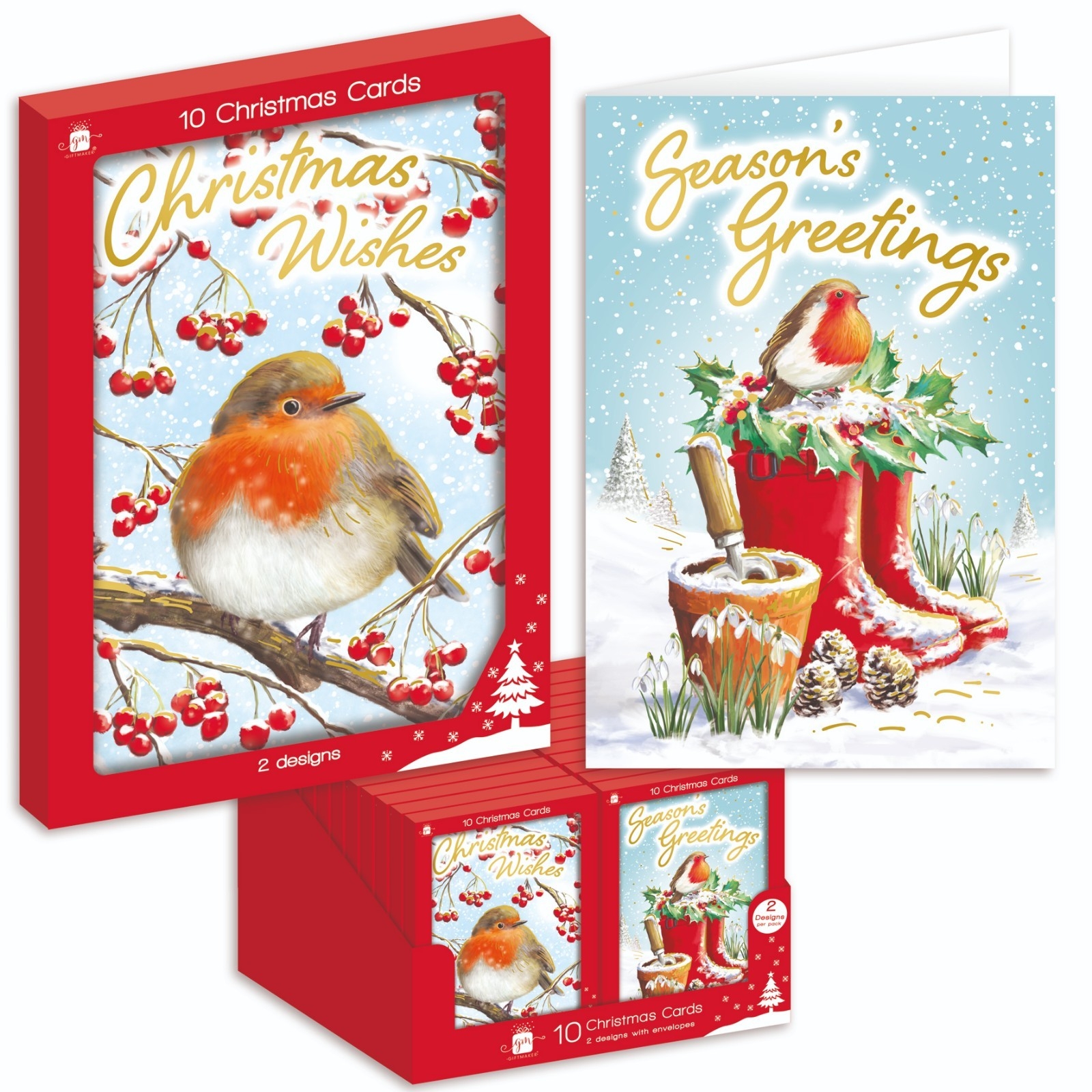 BOXED CARDS,Photographic Robin Portrait 10`s CDU [Splittable]