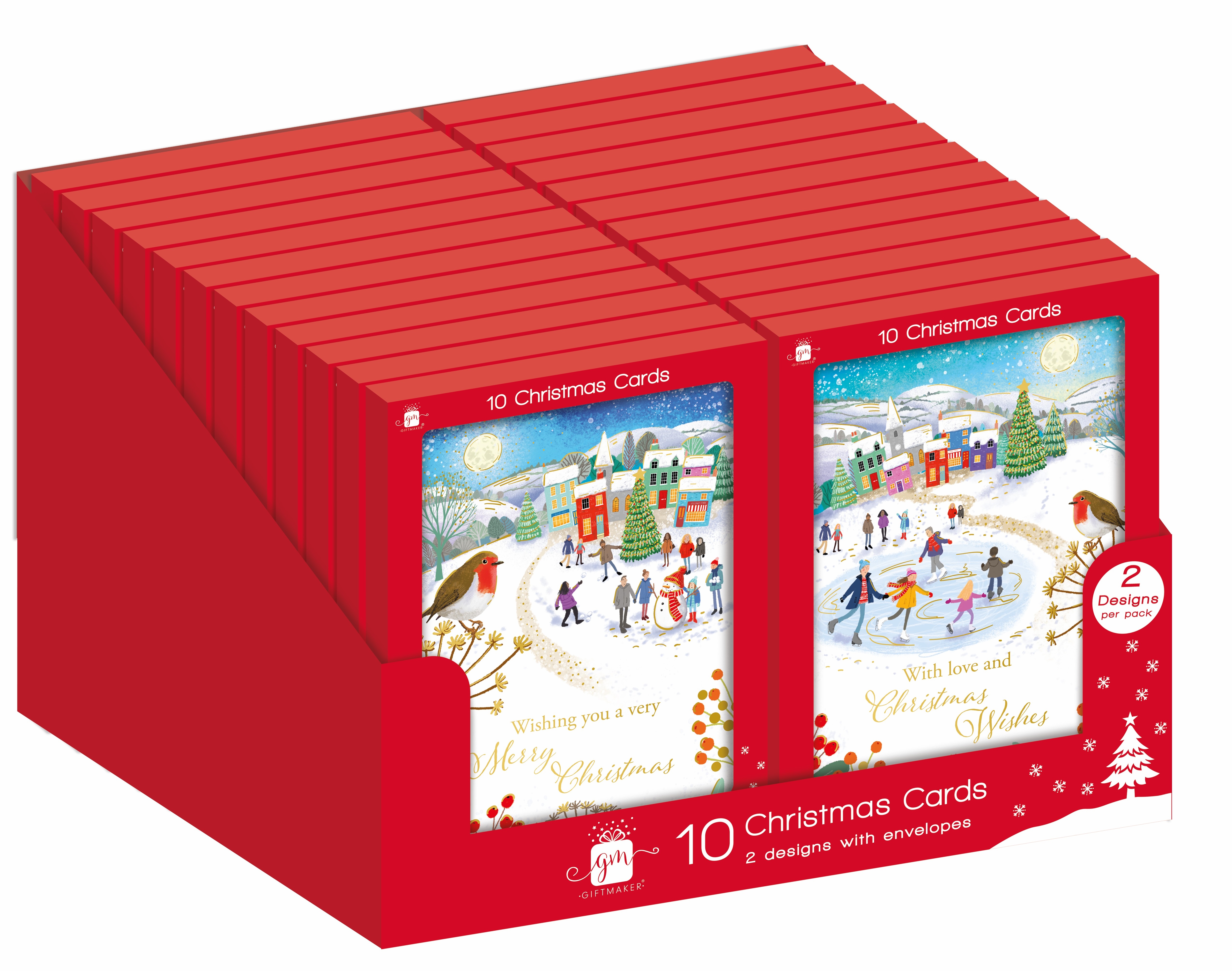 BOXED CARDS,Whimsical Scene 2 Asst. 10`s CDU [Splittable]