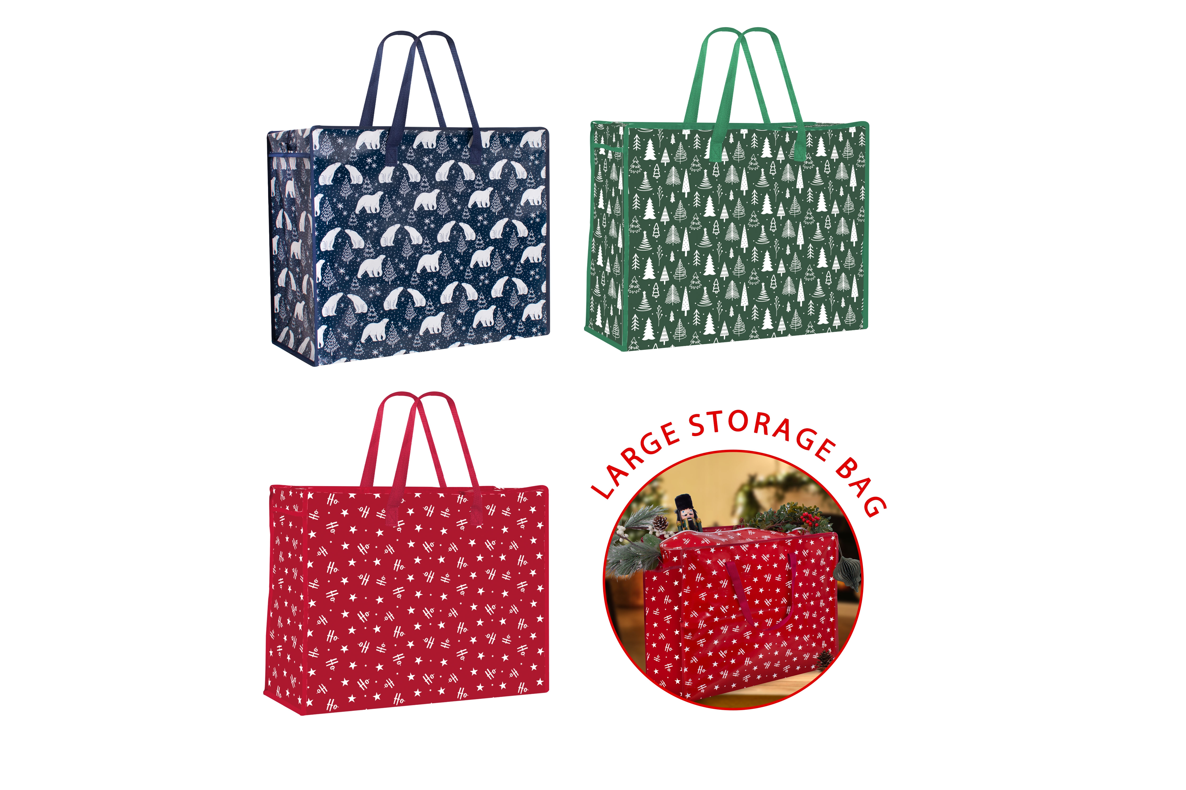 XMAS STORAGE BAG,59x29x49cm 3 Assorted Designs [Packs Only]