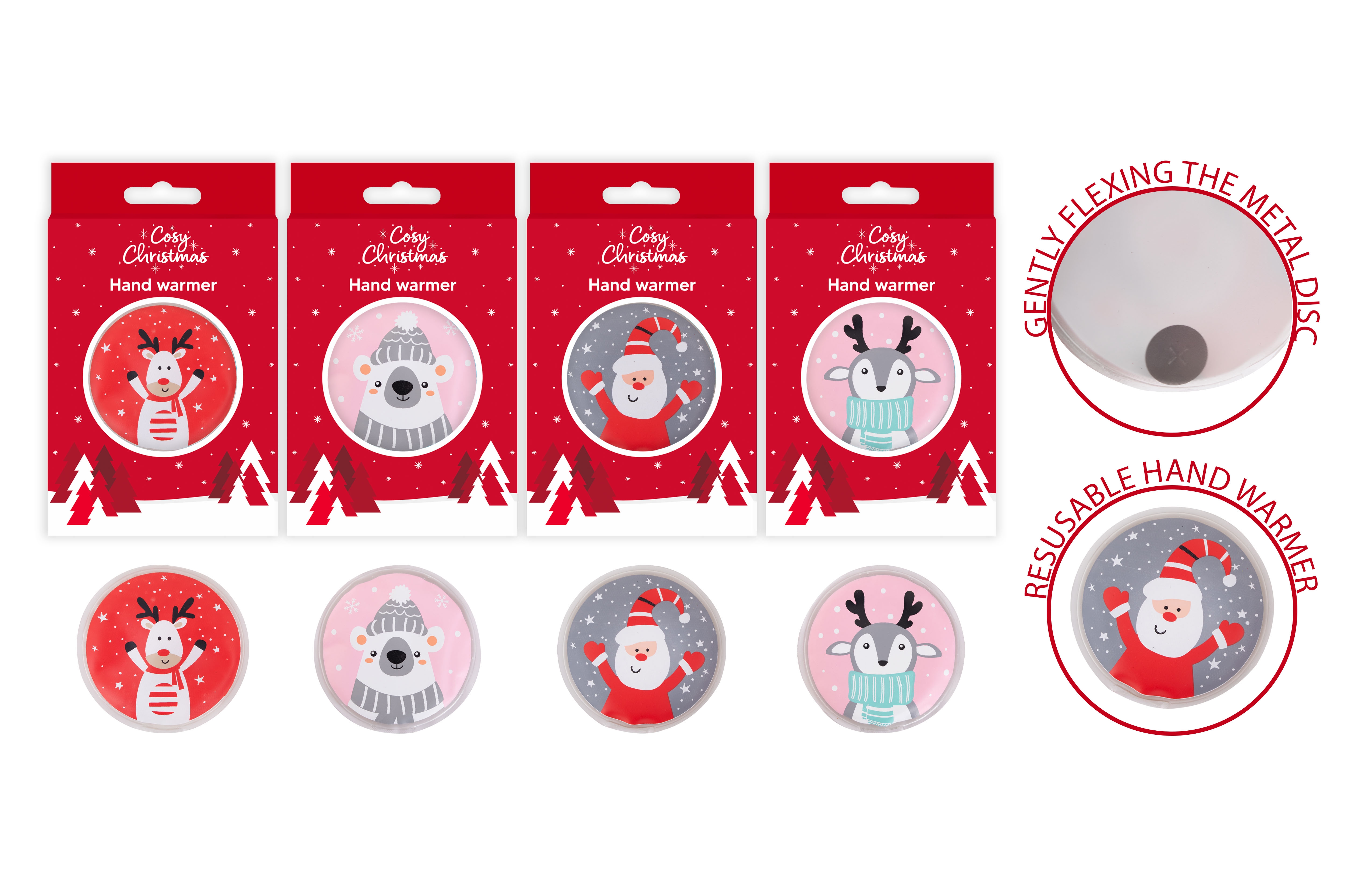 HAND WARMERS,Christmas Characters Assorted Boxed H/pk [Splittable]