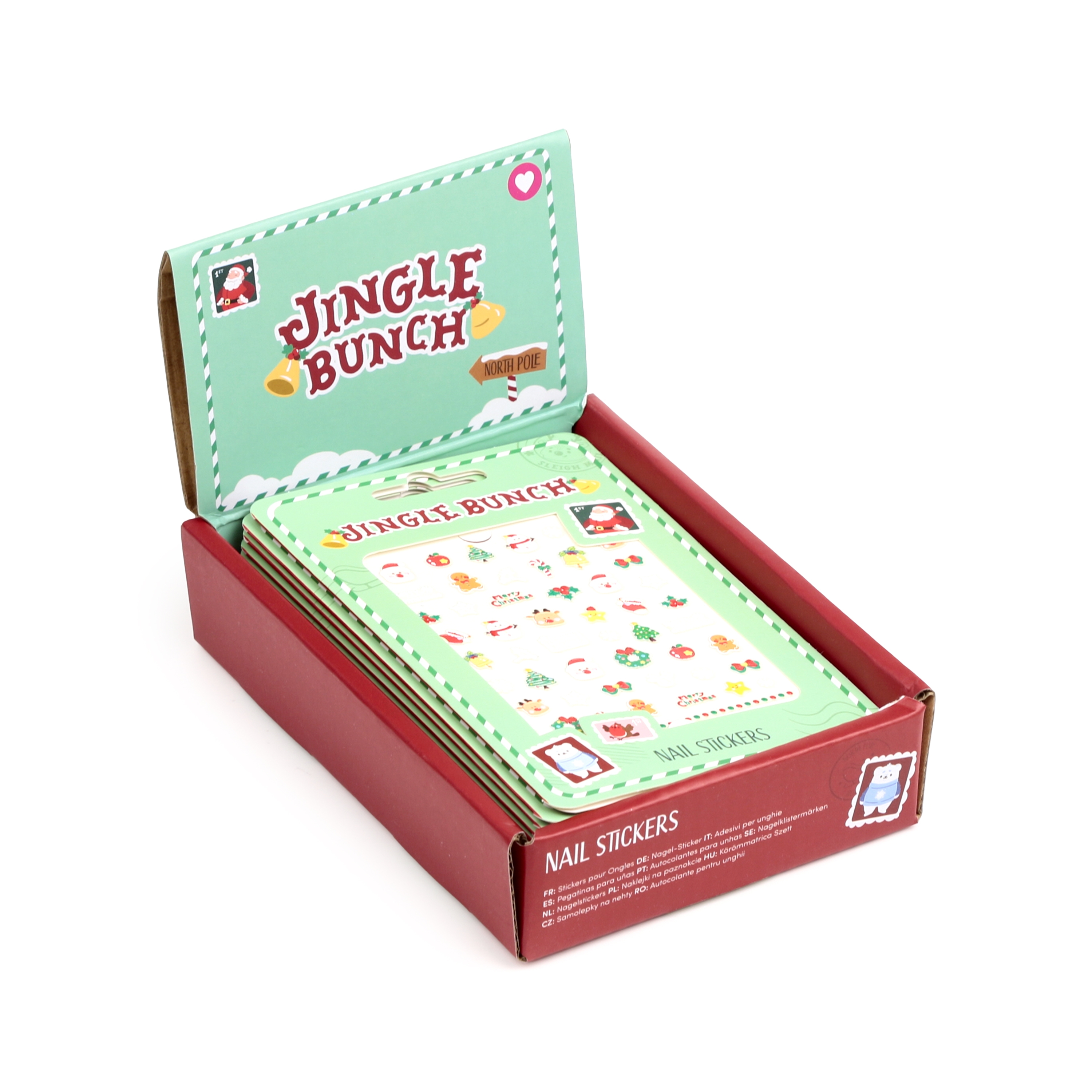 NAIL STICKERS,Christmas Assorted Self Adhesive CDU [Packs Only]