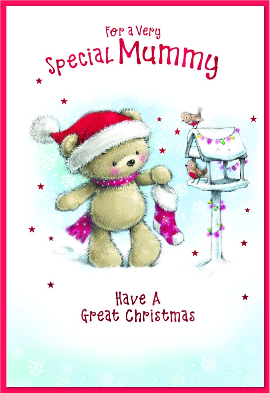 XMAS CARDS,Mummy, Teddy Bear & Robins [Packs Only]