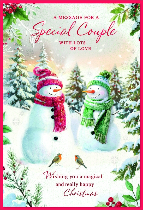 XMAS CARDS,Special Couple, Snowmen in the Forest [Packs Only]